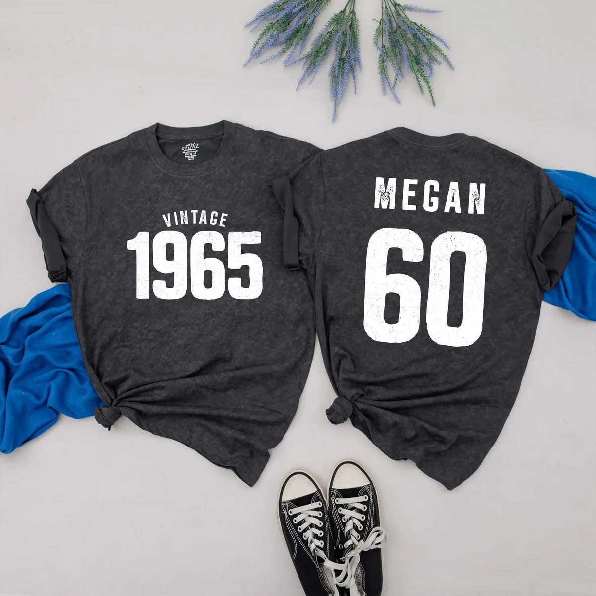 Personalized Vintage 1965 Shirt 60th Birthday Party Outfit Custom Name for People Born in 1965 Perfe 430