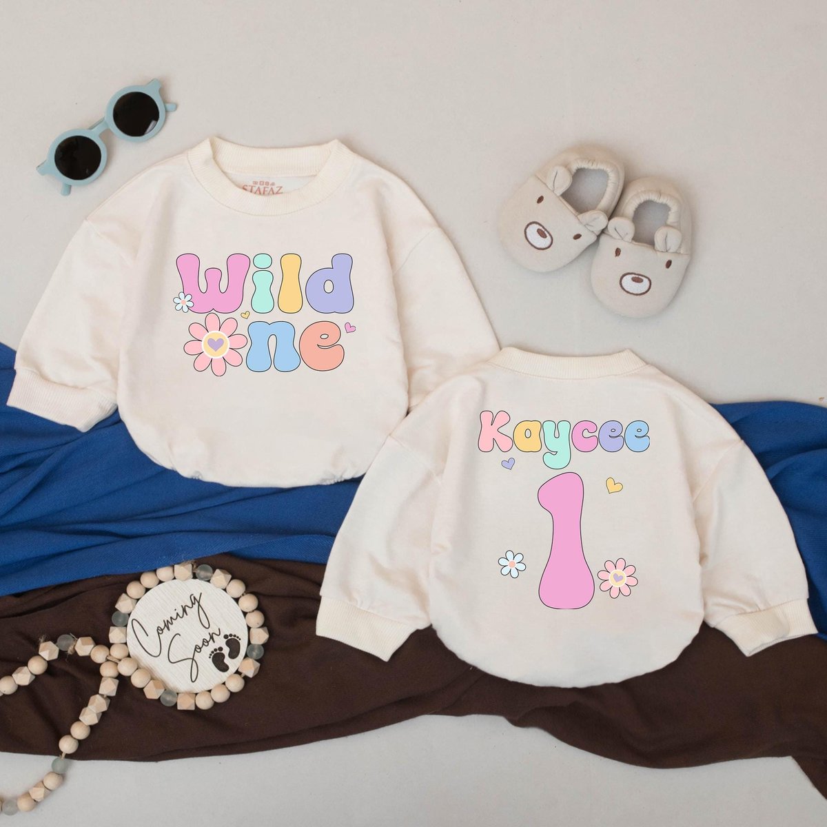 Personalized Wild One 1st Birthday Romper 1st Birthday Girl Bodysuit Floral Girl Birthday Outfit Fir 432