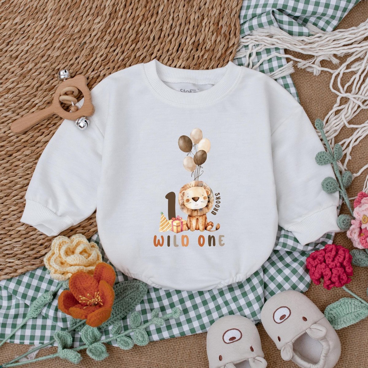 Personalized Wild One Birthday Romper Wild Birthday Bubble Romper Safari 1st Birthday Outfit Baby Bo 185
