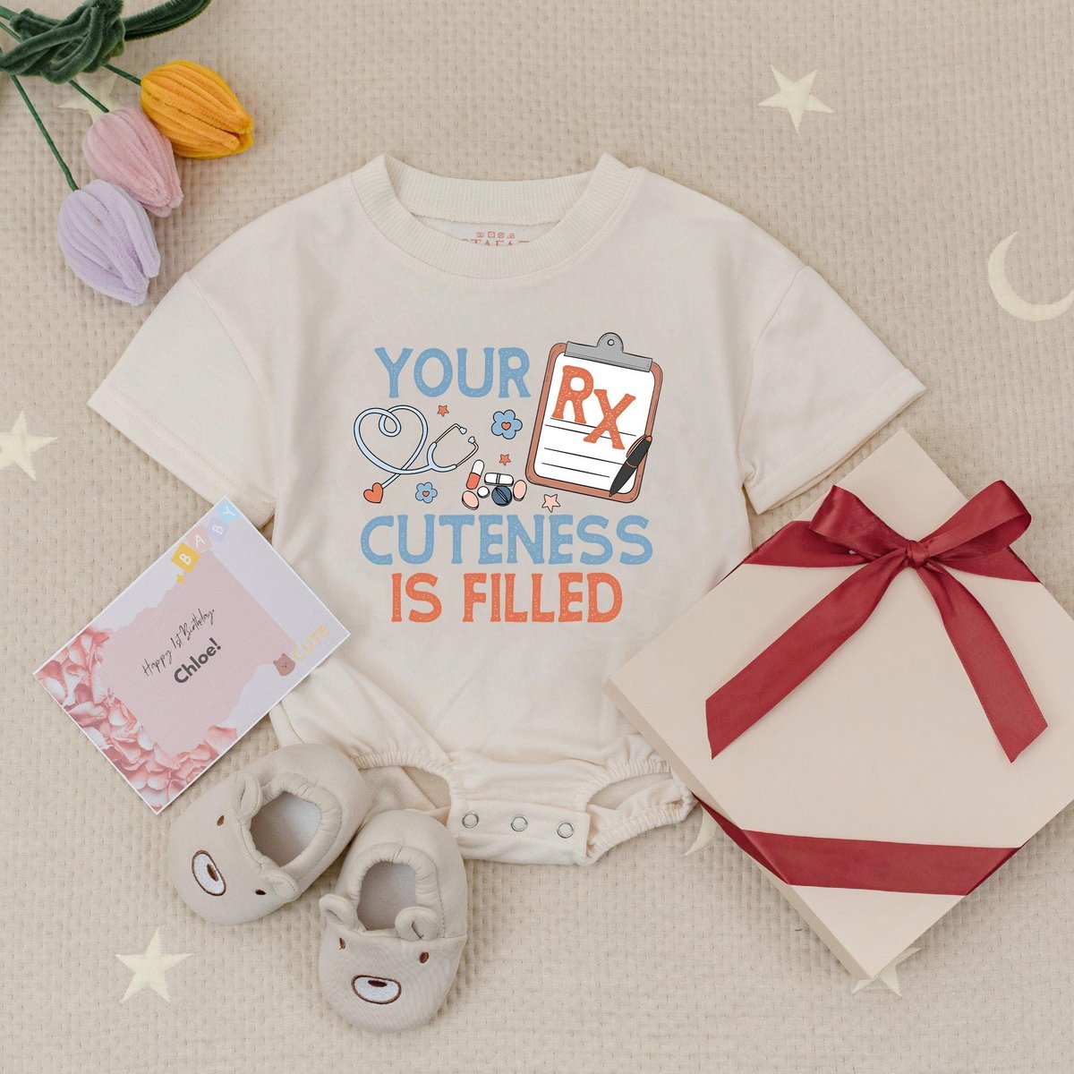 Pharmacist RX Baby Romper Pharmacy Natural Babysuit Doctor Baby Shower Pharmacist Baby Gift Doctor B