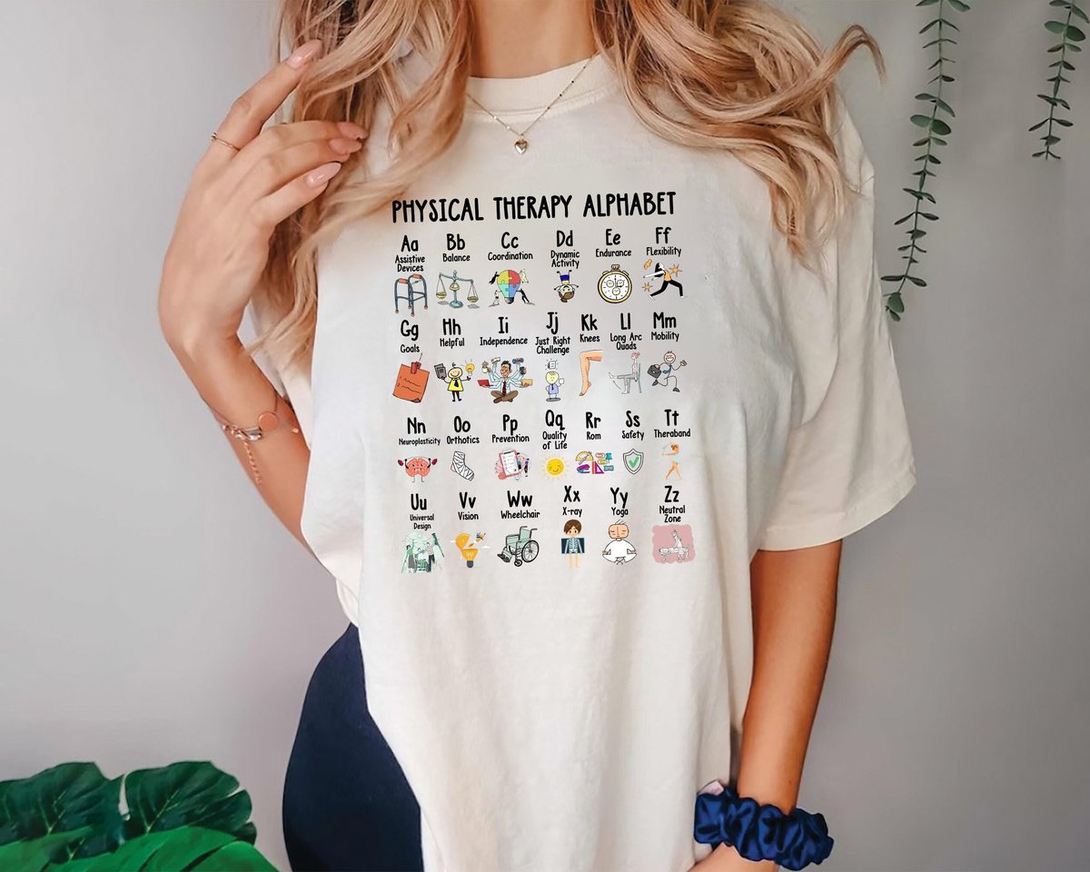 Physical Therapy Alphabet T shirt Physical Therapy Shirt Physical Therapist Pediatric Physical Thera