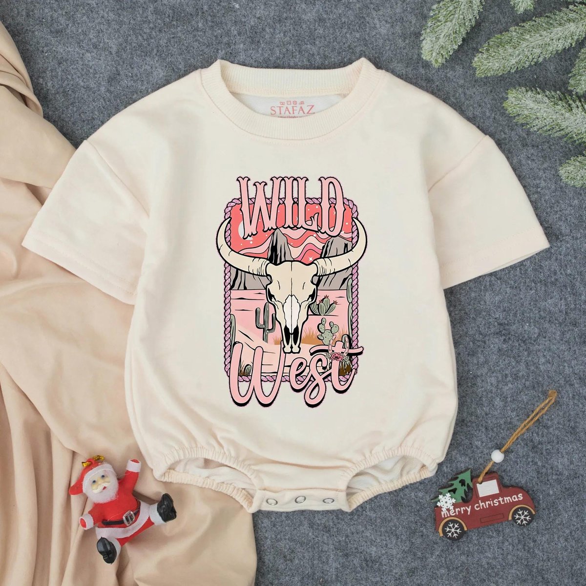 Pink Wild West Cowgirl Baby Bubble Romper Cow Girl Western Bodysuit Baby Shower Clothes Cowgirl Comi 436