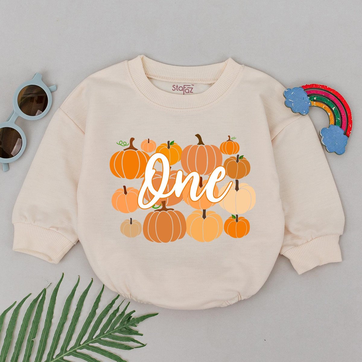 Pumpkin First Birthday Baby Romper Fall Pumpkin 1st Birthday Romper Newborn for Girls Boys Retro Tha