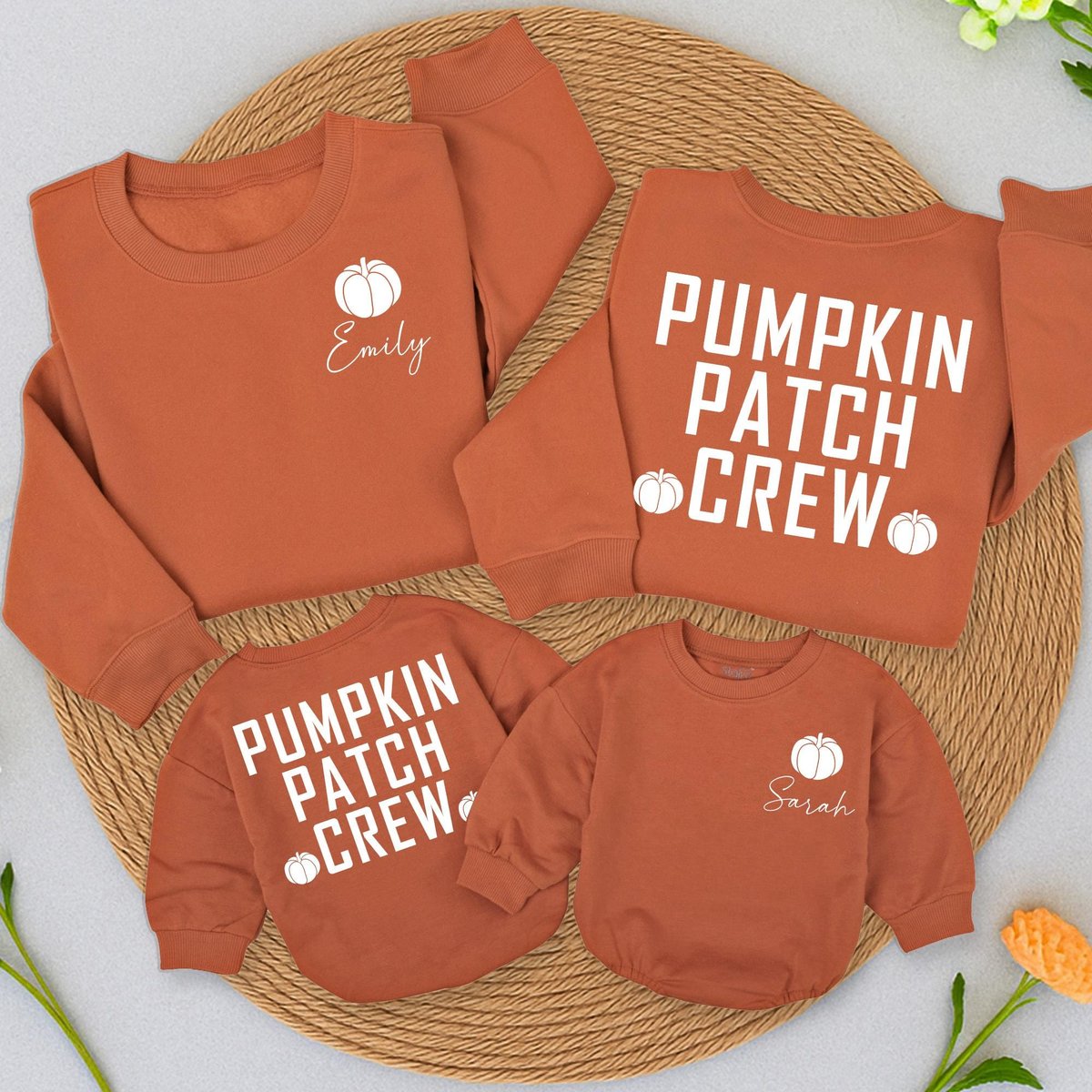 Pumpkin Patch Crew Child Sweatshirt Fall Sweater for Kid Pumpkin Patch Squad Infant Bodysuit Match 436