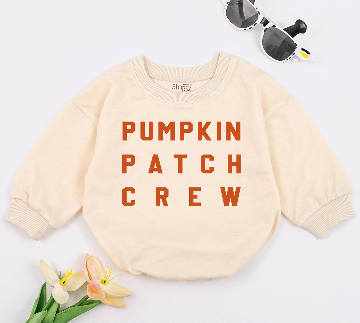 Pumpkin Patch Crew romper Cute Pumpkin Patch Trip Natural Clothes Pumpkin Season Fall Outfit Kids Pu 148
