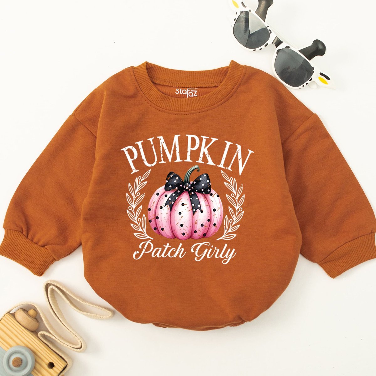 Pumpkin Patch Girly Baby Romper Retro Fall Autumn Kids Clothes Funny Thanksgiving Day Baby Bodysuit 173