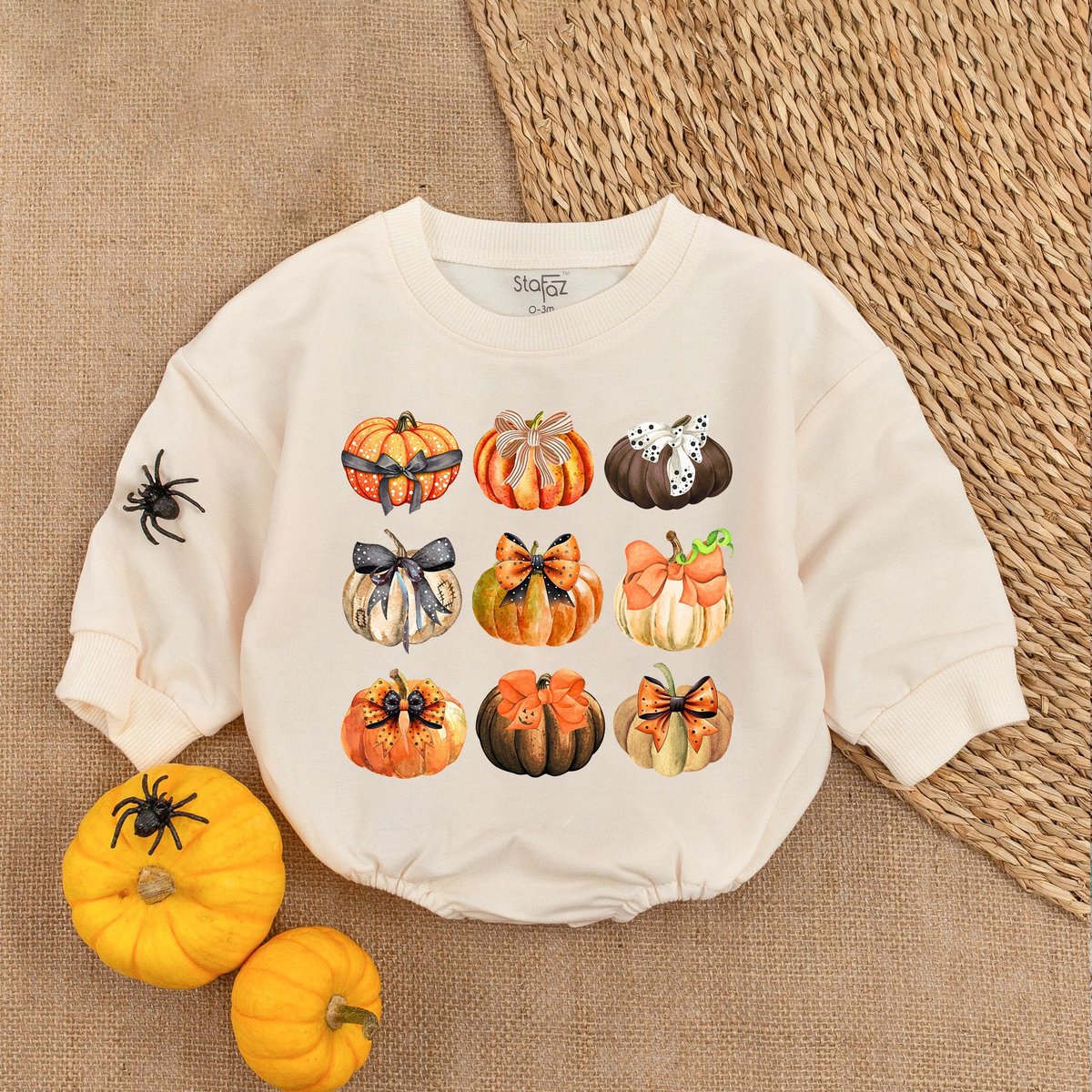 Pumpkin Print Fall Romper First Thanksgiving Baby Outfit Thanksgiving Baby Girl Clothes Fall Baby