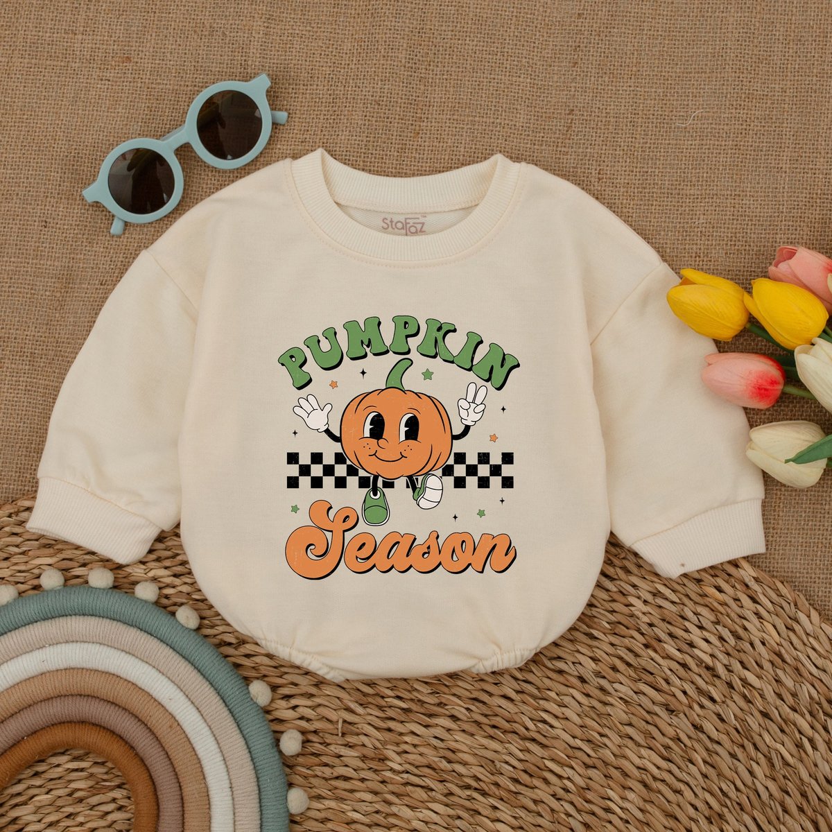 Pumpkin Season Baby Romper Funny Pumpkin Baby Bodysuit Fall Baby Outfit Halloween Baby Clothes Hallo 174