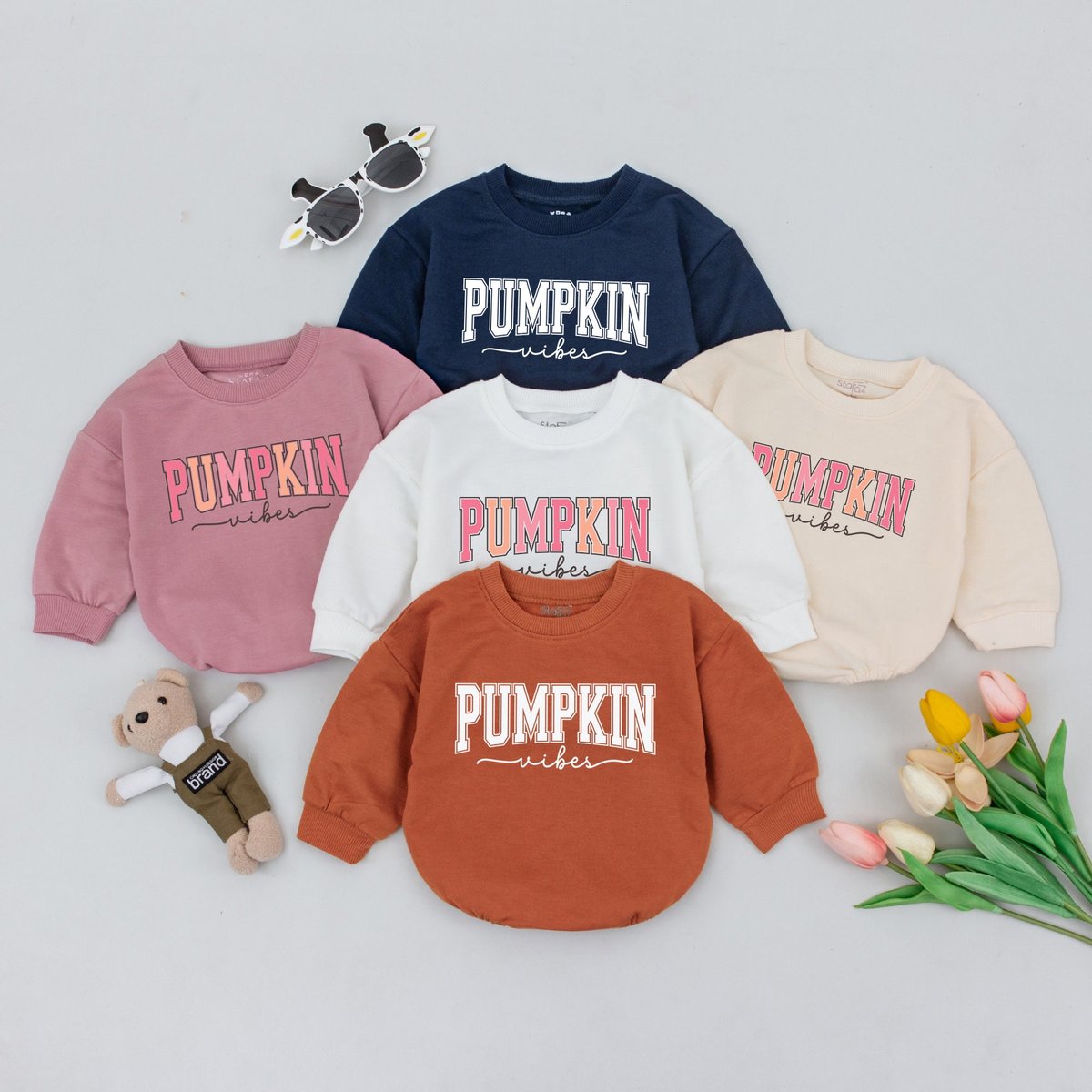 Pumpkin Vibes Baby Romper Natural Fall Baby Outfit Cute Fall Bodysuit Pumpkin Baby Gift 1st Thanksgi 173