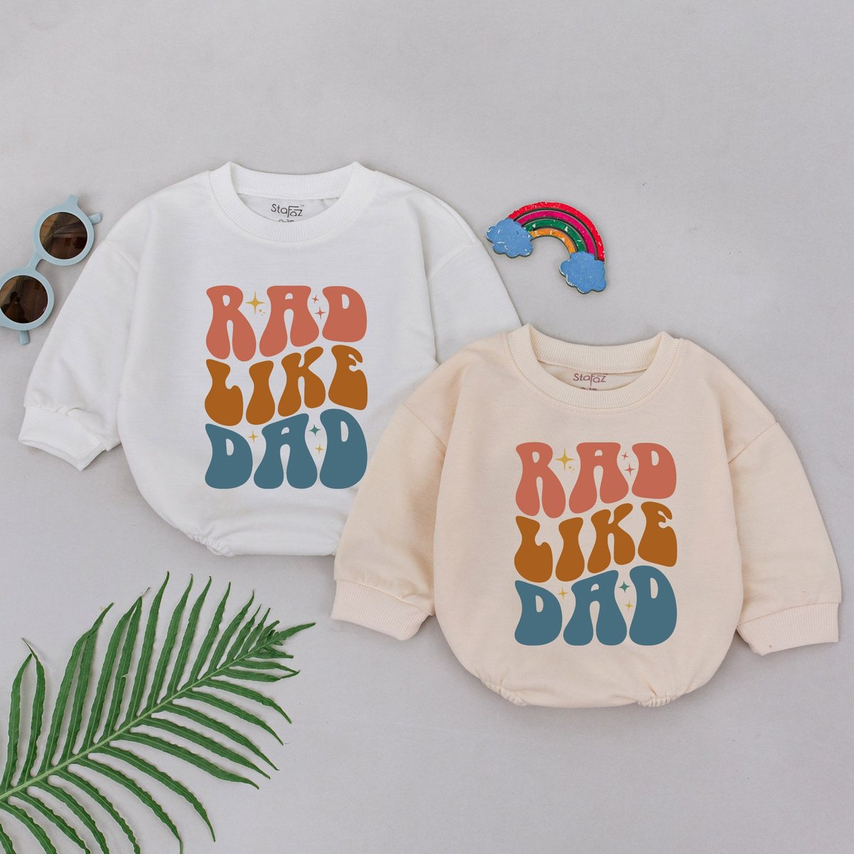 Rad Like Dad Romper Retro Style Rad Like Dad Romper Daddy Baby Outfits 1st Father's Day Gift Baby S