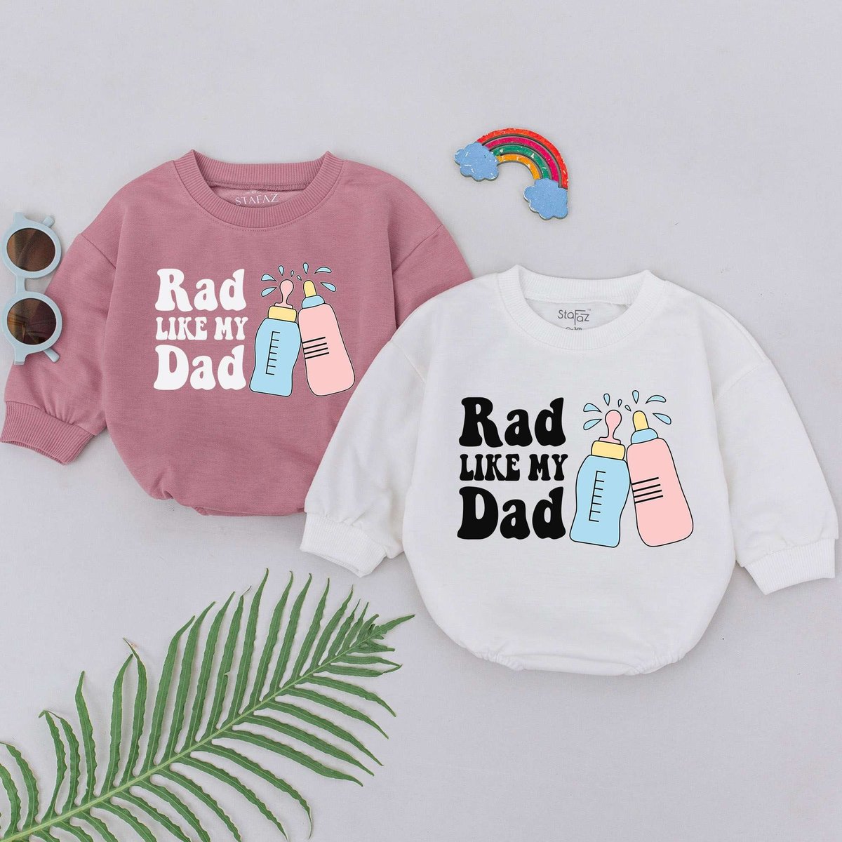 Rad Like My Dad Romper Daddy Baby Outfits Father's Day Gift For Daughter Son Baby Shower Gifts Newb