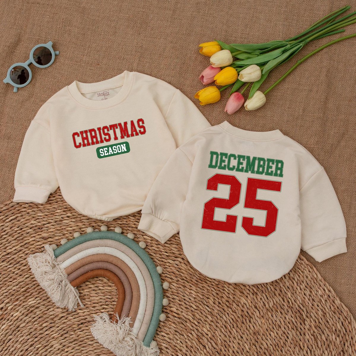 Retro Christmas Baby Romper Christmas Baby Bodysuit Baby Christmas Outfit Merry Christmas My First C 180