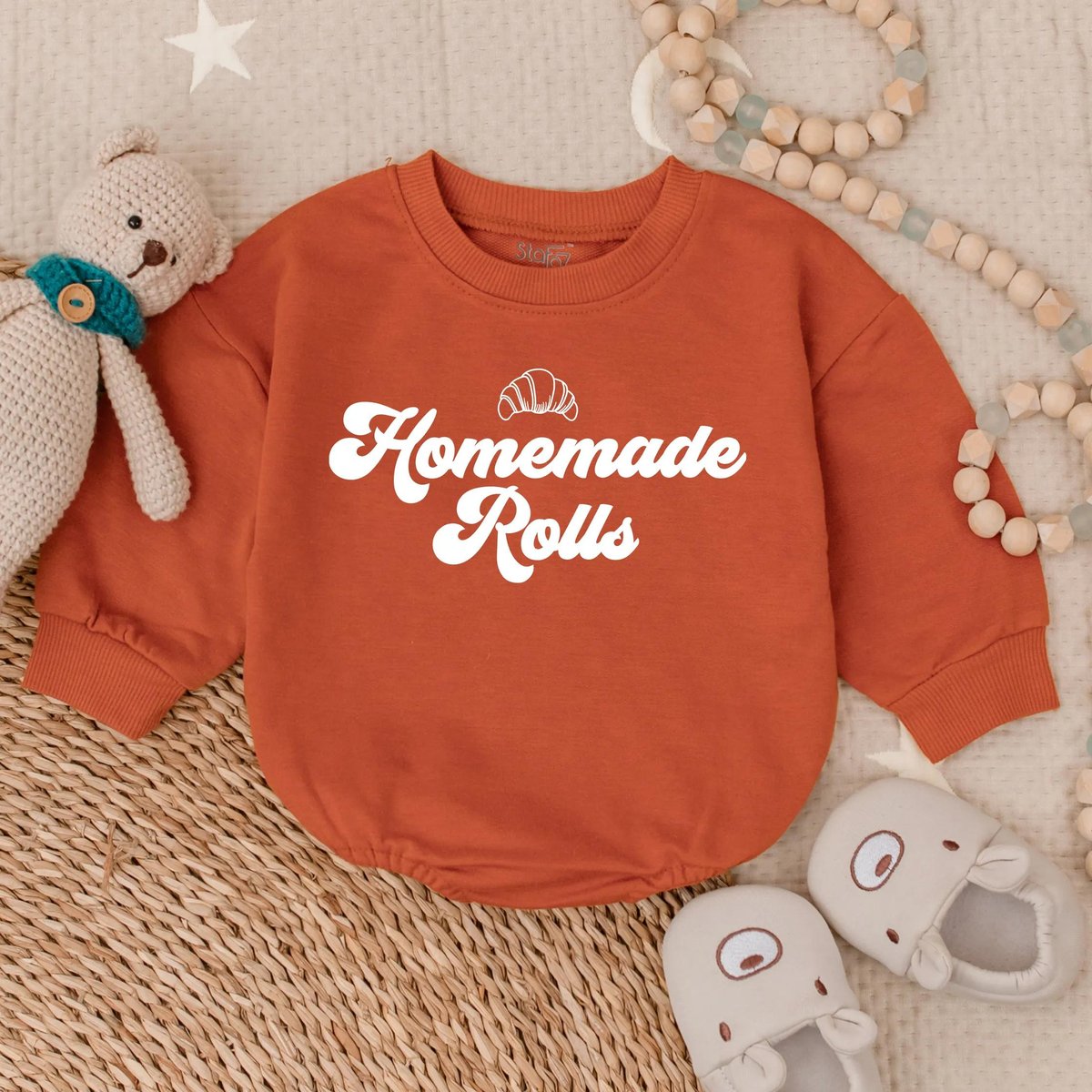 Retro Homemade Rolls Bubble Romper Cute Fall Infant Clothes My First Thanksgiving Outfit Autumn Todd