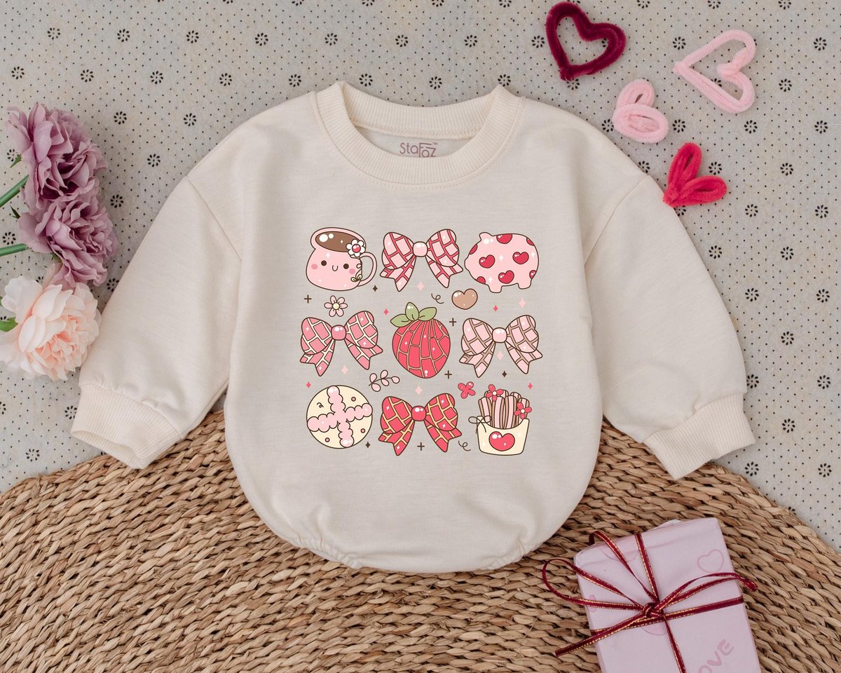Retro Kids Valentines Day Romper My 1st Valentines Day Outfits Toddler Sweatshirt Baby Bodysuit