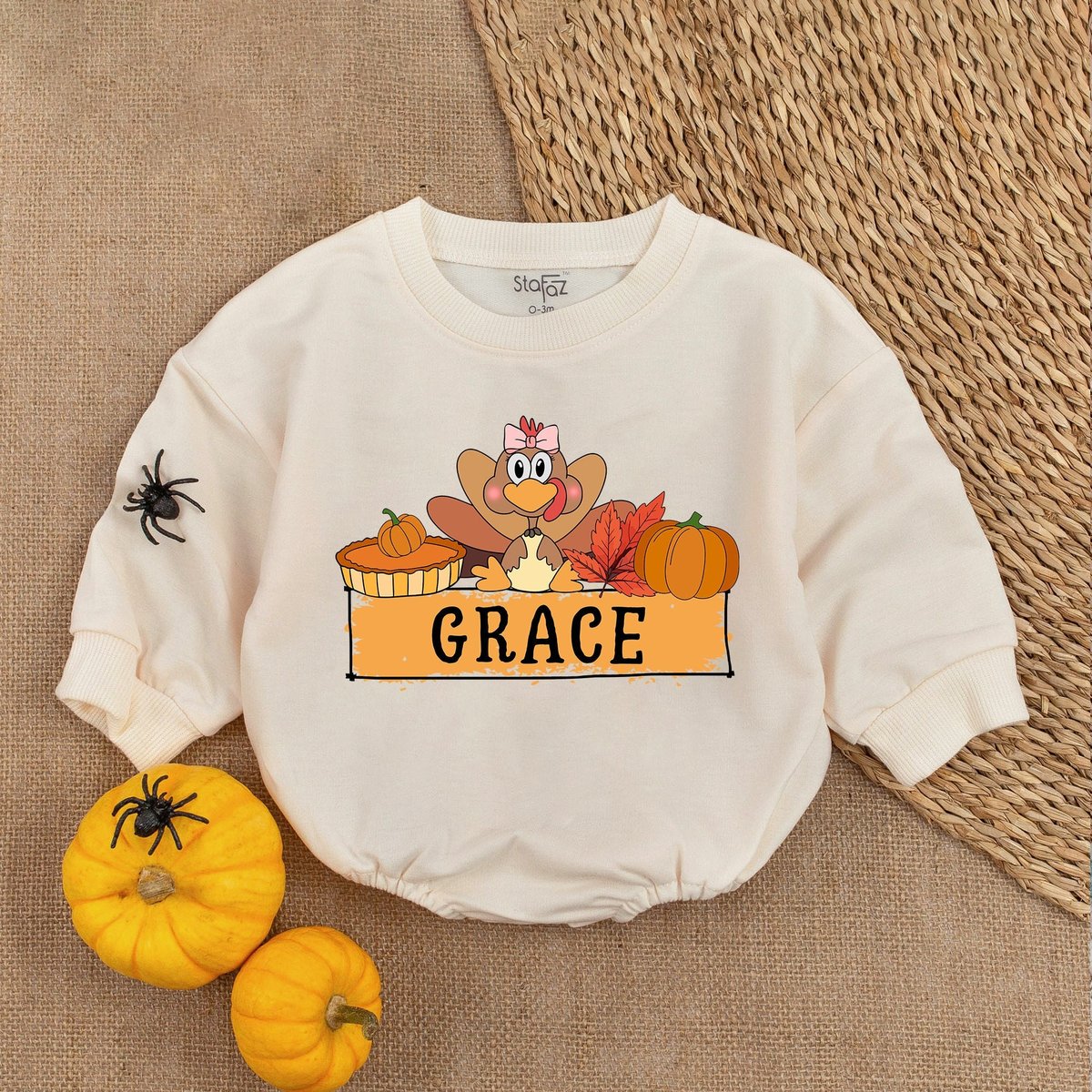 Retro Thanksgiving Bubble Romper My First Thanksgiving Baby Outfit Thanksgiving Baby Clothes Turkey