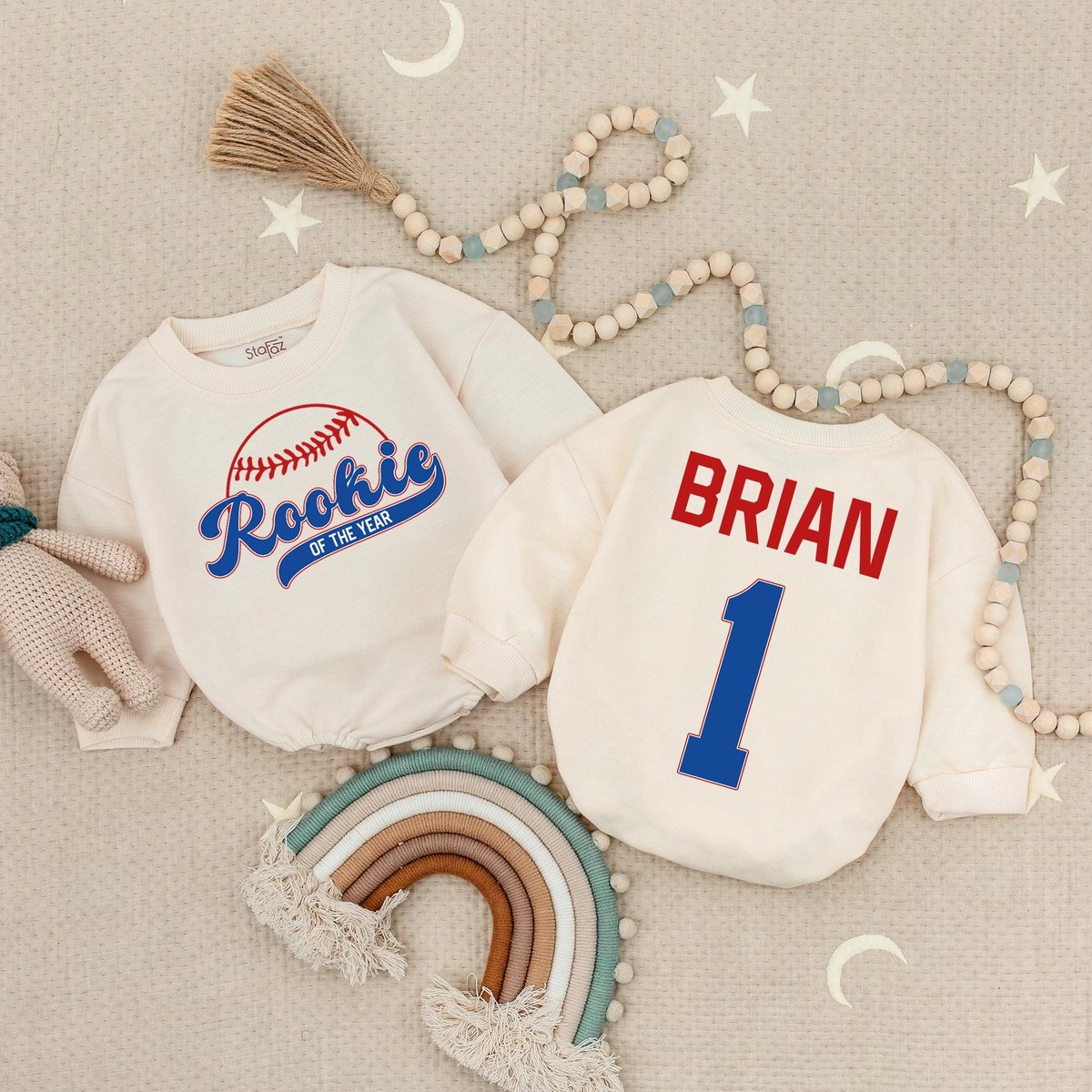 Rookie Of The Year Birthday Baby Romper Baseball Birthday Baby Bodysuit Sports Birthday Bodysuit 1st