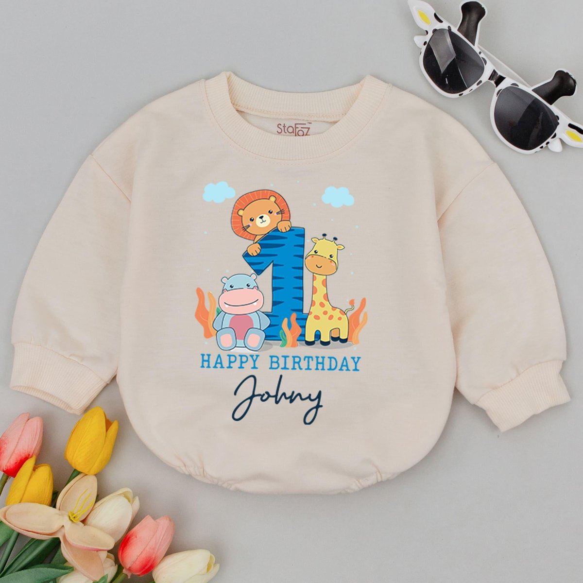 Safari 1st Birthday Baby Romper Jungle Birthday Baby Boy Clothes Wild One Birthday Baby Outfit Woodl 178