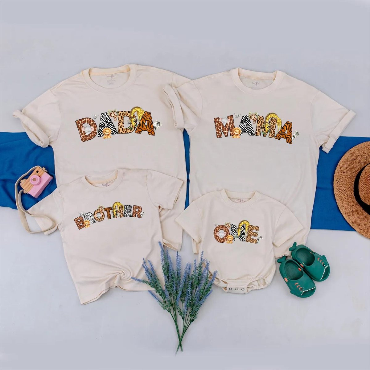 Safari Birthday Matching Shirts Wild Mama and Dad Tees Jungle Themed Family Outfits Custom Wild One 431