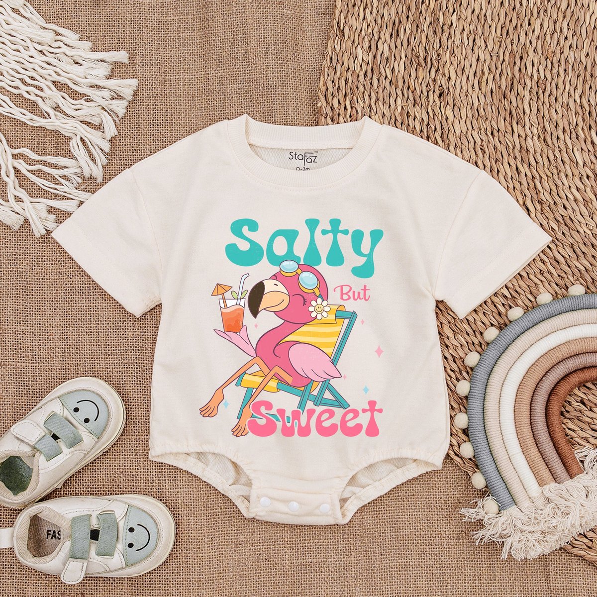 Salty But Sweet Baby Girl Bubble RomperBaby Shower Gift Romper for Baby Girl Baby Girl Outfit Gift F