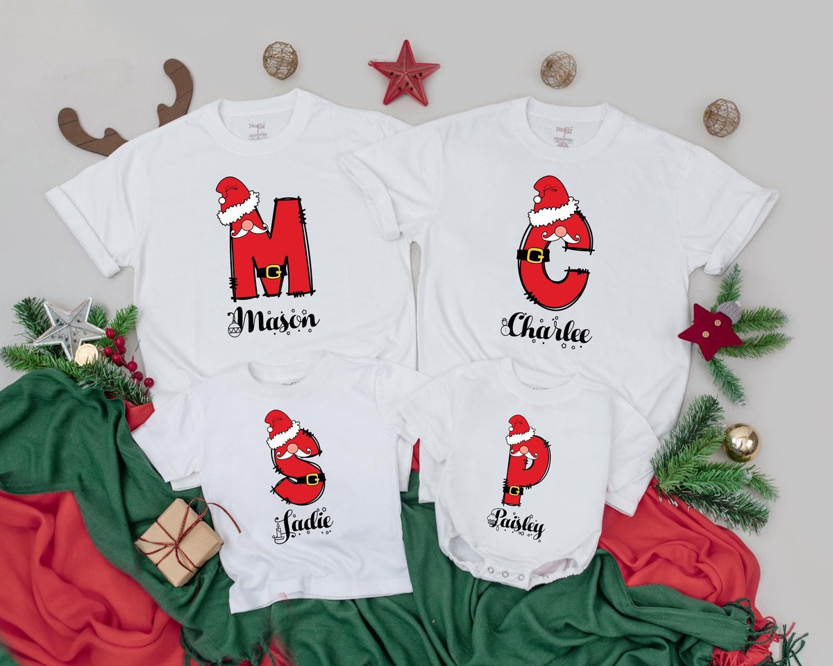 Santa Christmas Crew Shirt Christmas Morning Crew Shirts Personalized Family Shirt Vintage Christmas 181