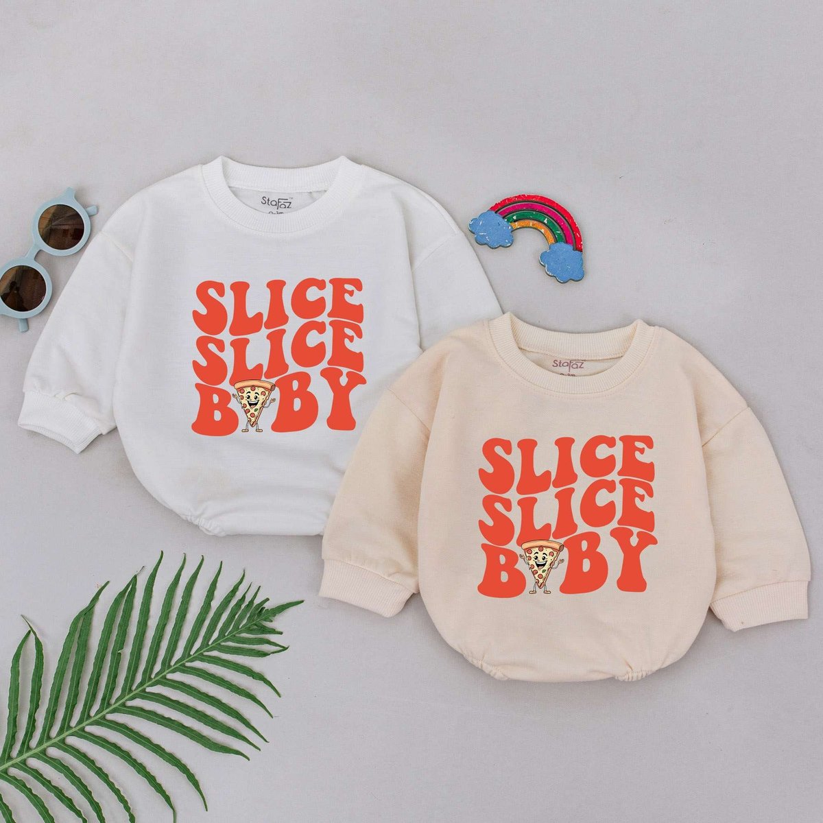 Slice Slice Baby Romper Pizza Romper Gender Neutral Outfits Foodie Gifts Baby Shower Gifts Newborn f