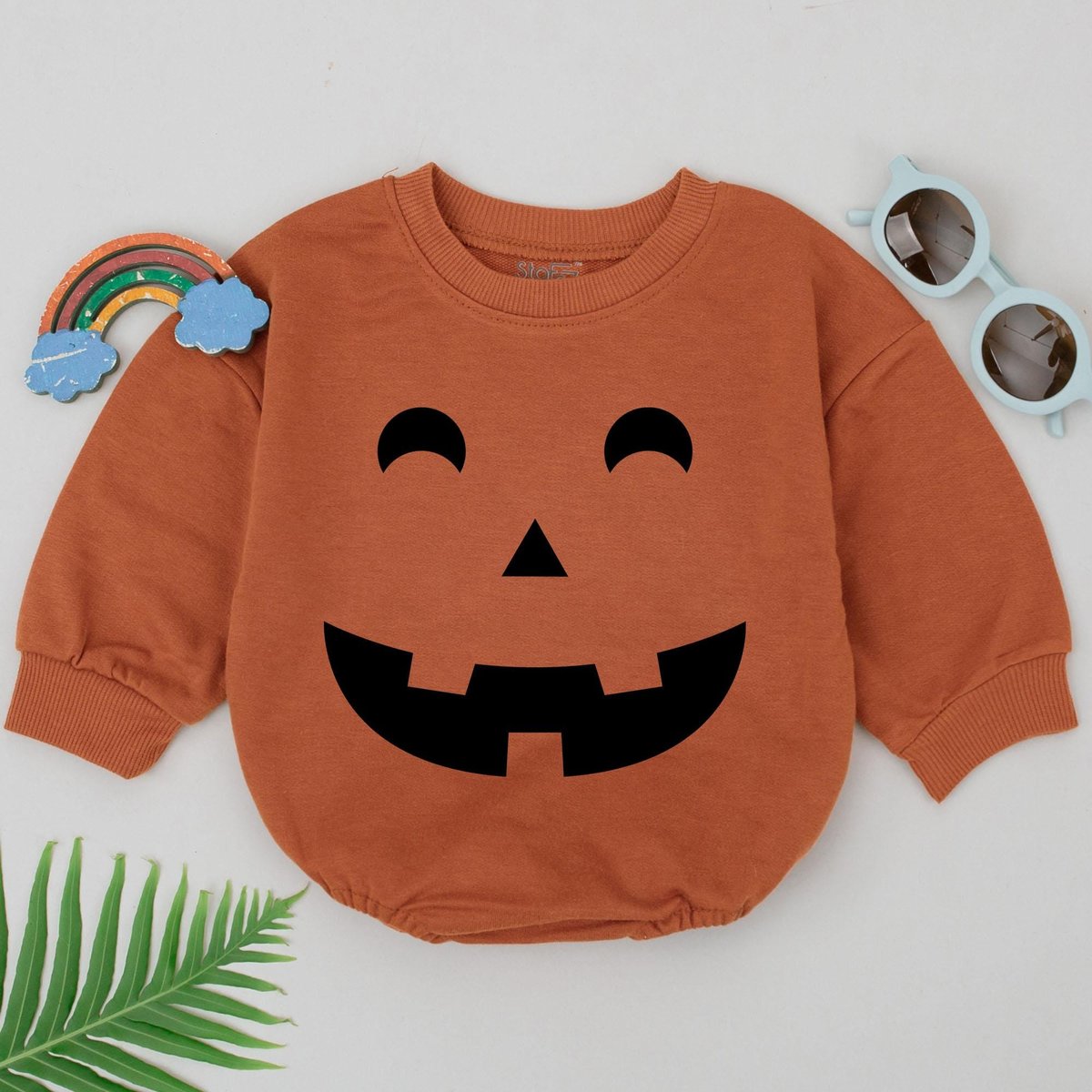 Smile Face Pumpkin Romper First Halloween Baby Romper Baby Shower Gift Pumpkin Baby Outfits Newborn