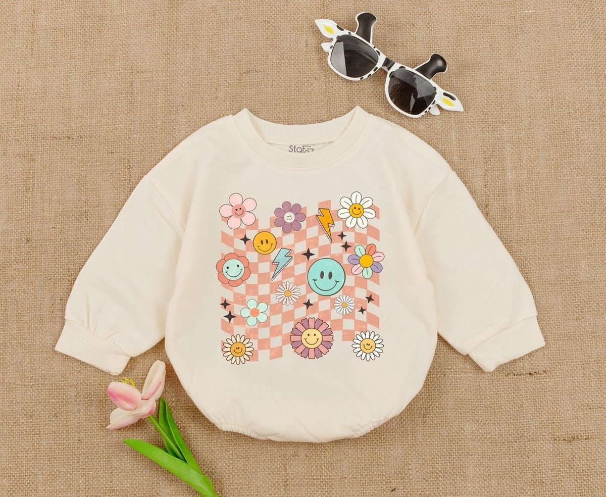 Smile Party Smile face Romper  Retro Birthday  Smile face Toddler Romper Smile Face Birthday Out 150