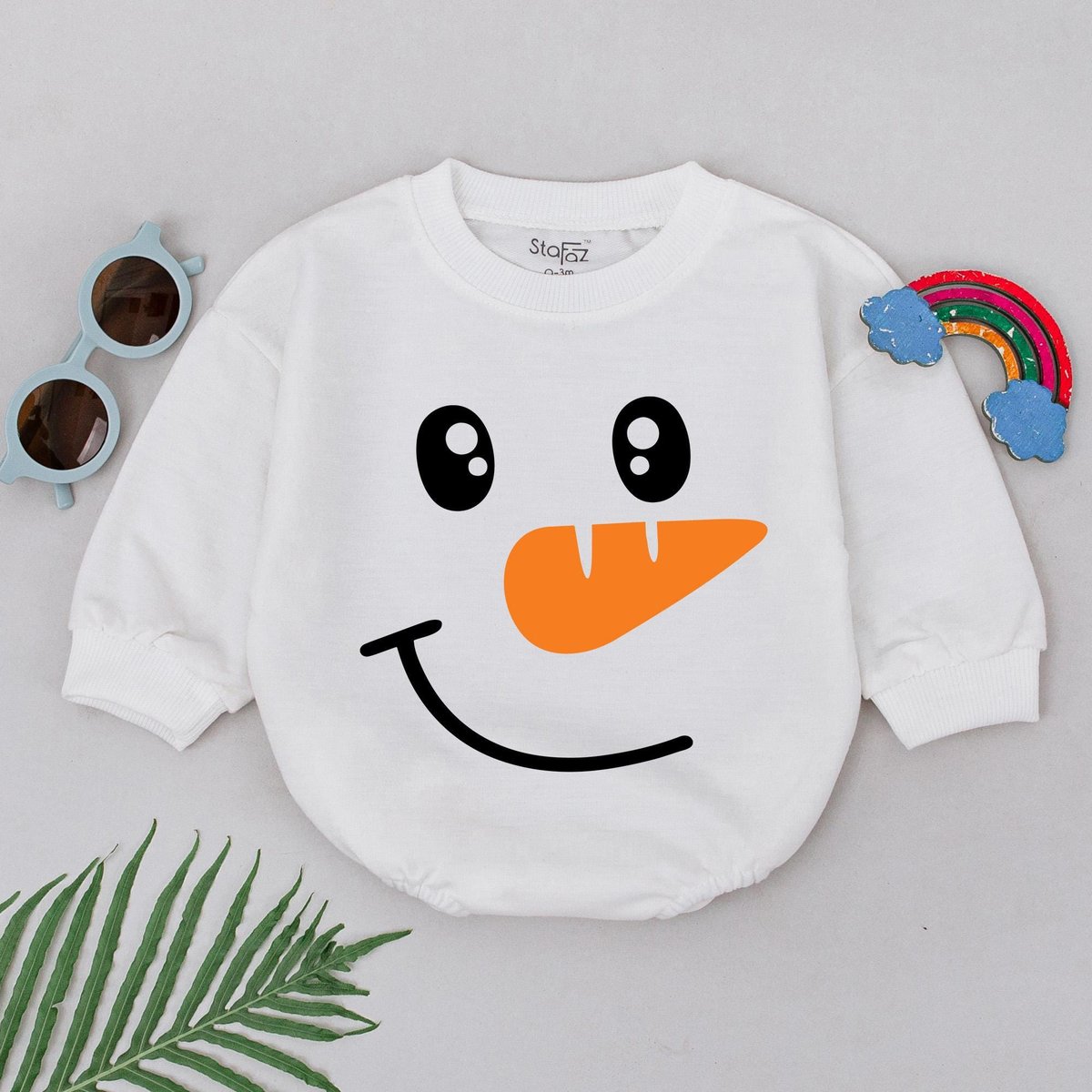 Snowman Christmas Romper 1st Christmas Romper Baby Shower Gift Christmas Outfit Newborn for Girls Xm