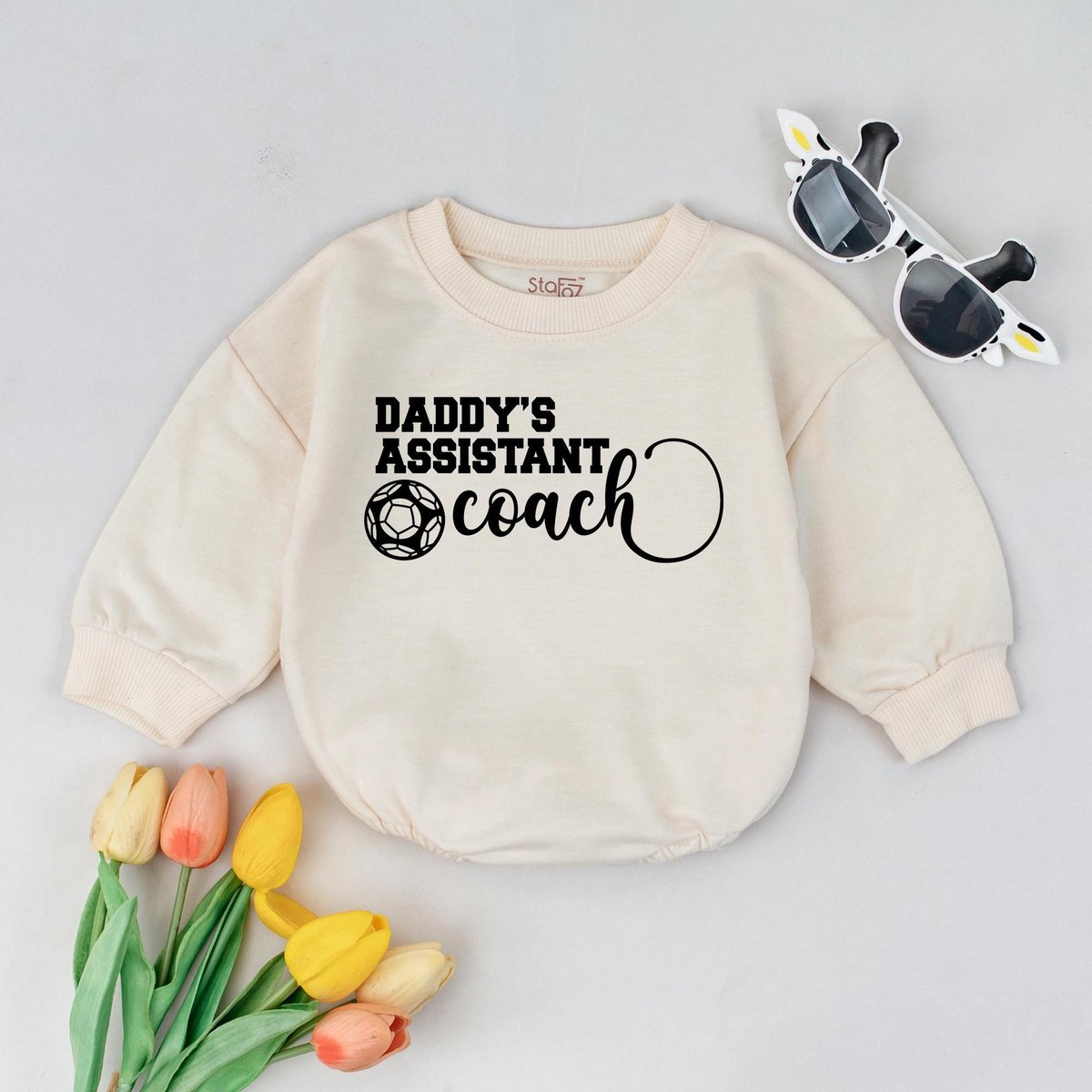 Soccer Baby Outfit Daddy's Assistant Coach Baby Soccer Gift Personalized Baby Soccer Future Soccer 429