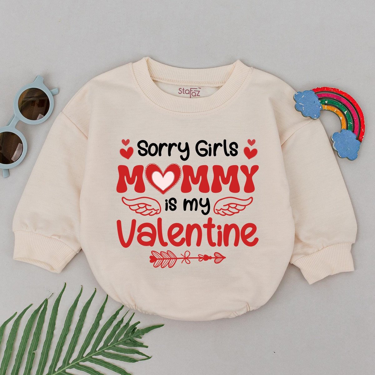 Sorry Girls Mommy is My Valentine Romper 1st Valentines Day Outfit Valentines Day Baby Girl Outfit V