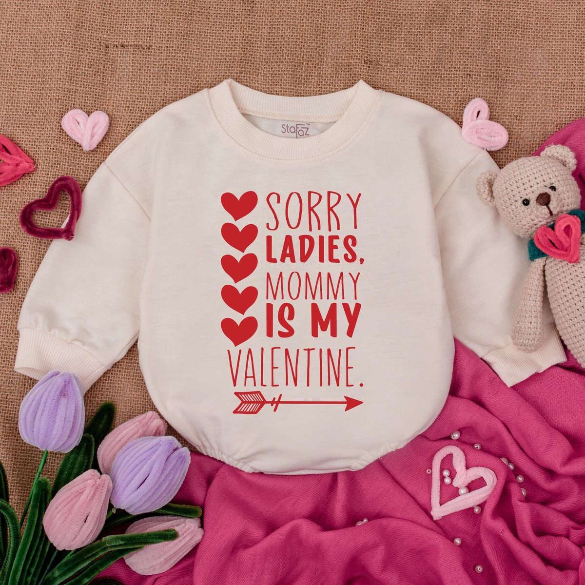 Sorry Ladies Mommy Is My Valentine Baby Outfit Sweatshirt Bubble Romper Baby Boy Clothes Valentine F 165