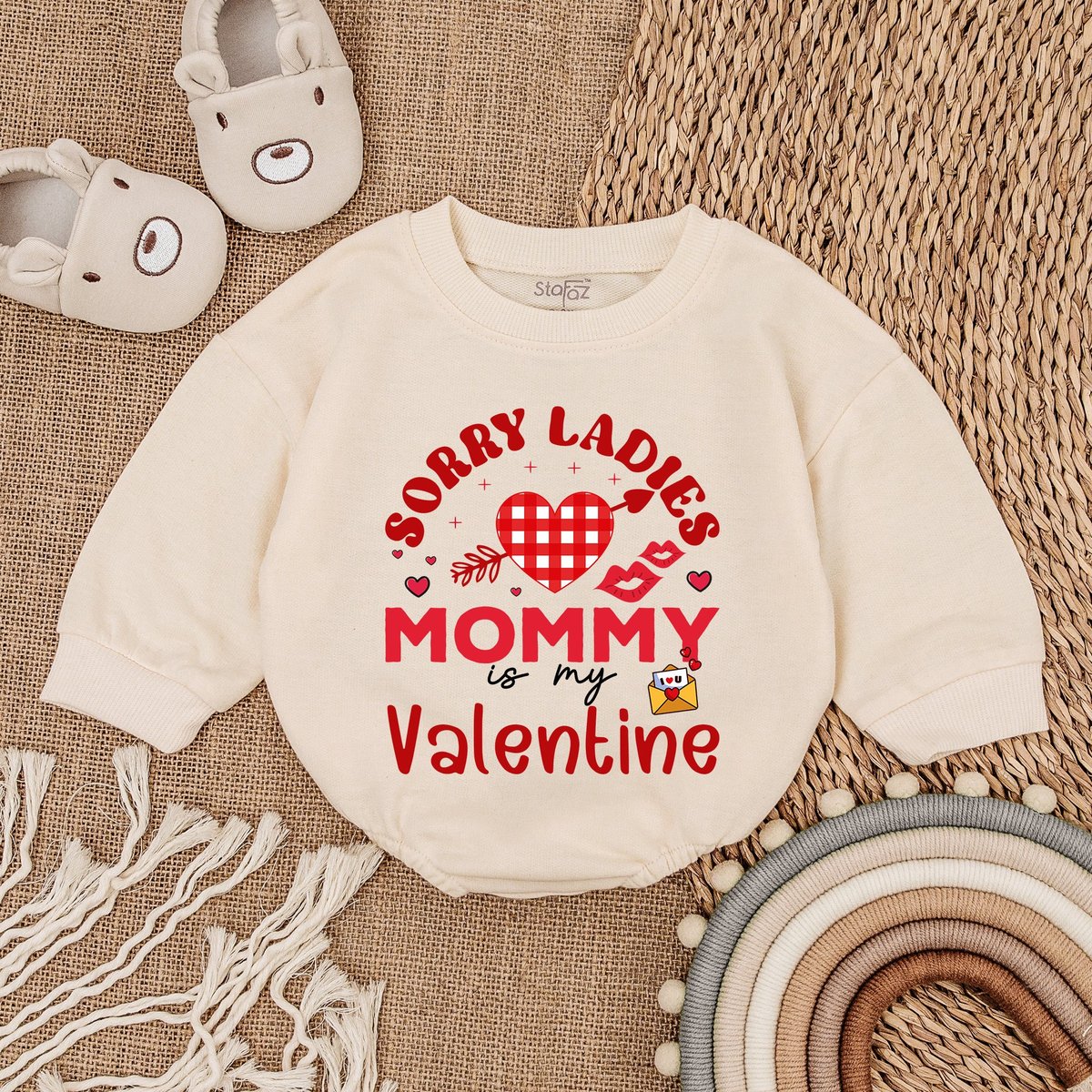 Sorry Ladies Mommy Is My Valentine Baby Outfit Sweatshirt Bubble Romper Baby Boy Clothes Valentine F