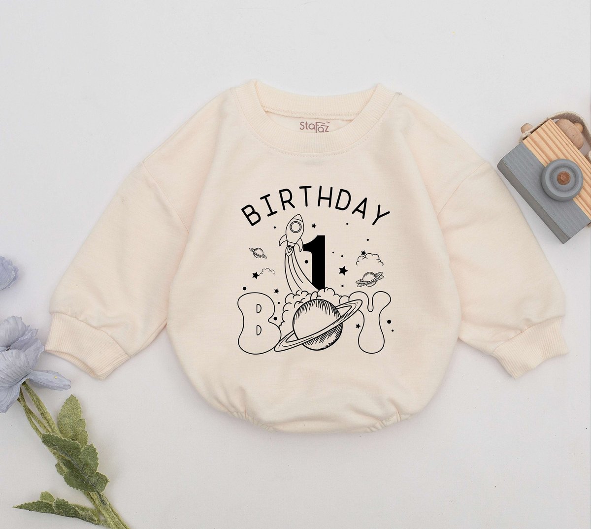 Space One Birthday Boy Romper First Birthday Boy Baby Romper One Birthday Gift Space Theme Outfits N