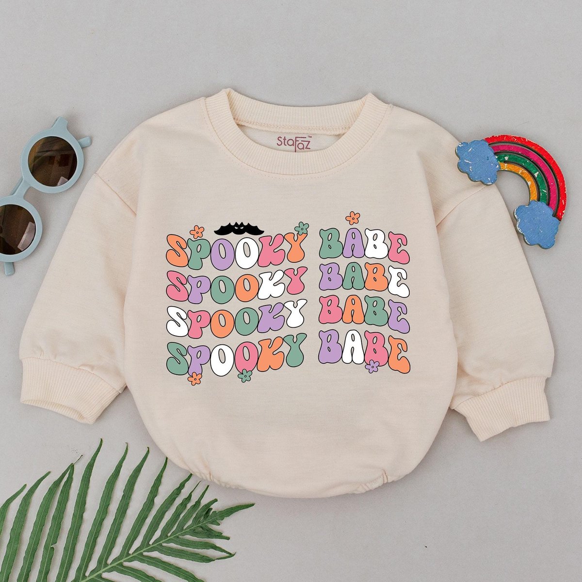 Spooky Babe Romper First Halloween Baby Ghost Romper Baby Shower Gift Baby Boo Outfits Newborn for G