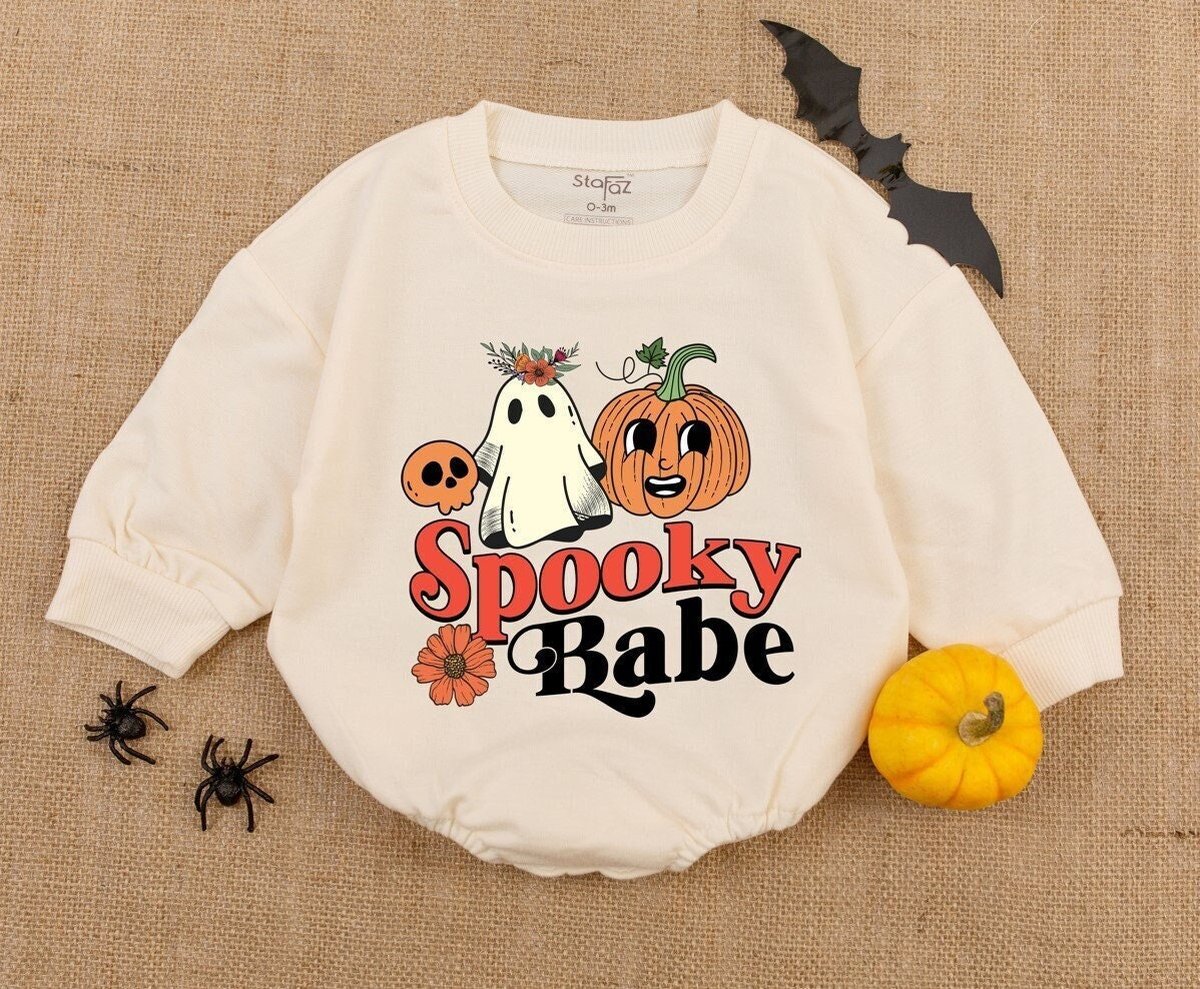 Spooky Babe Romper  Halloween Ghouls Baby Romper  Halloween Newborn Clothes Halloween baby Showe