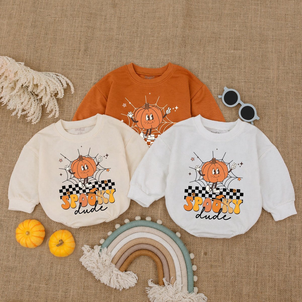 Spooky Dude Halloween Bubble Romper Vintage Halloween For Boy Boy Clothes Spooky Dude Pumpkin Bodysu 174