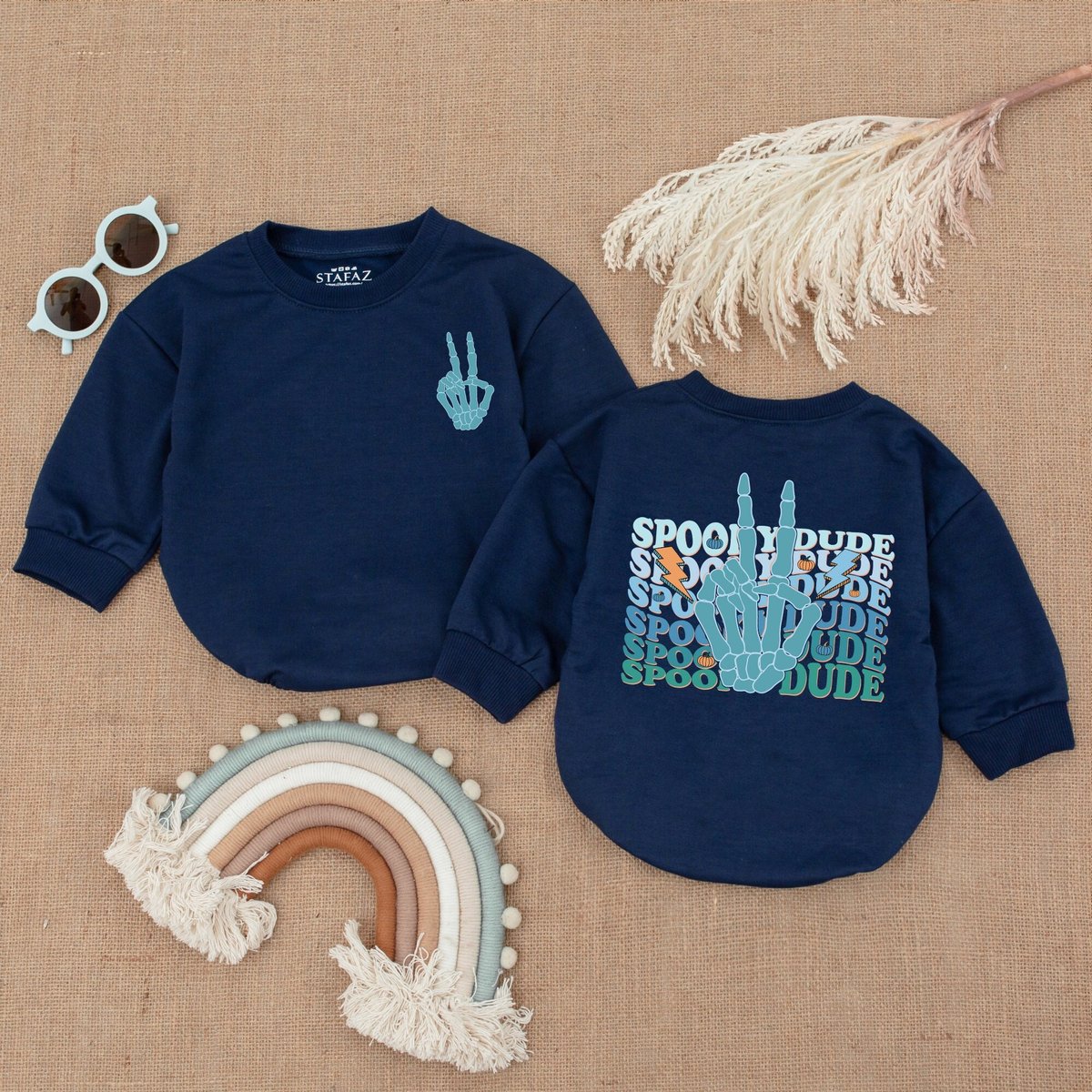 Spooky Dude Pumpkin Halloween RomperMy First Halloween Outfit Bubble Romper Baby Shower Gift Pumpkin 176