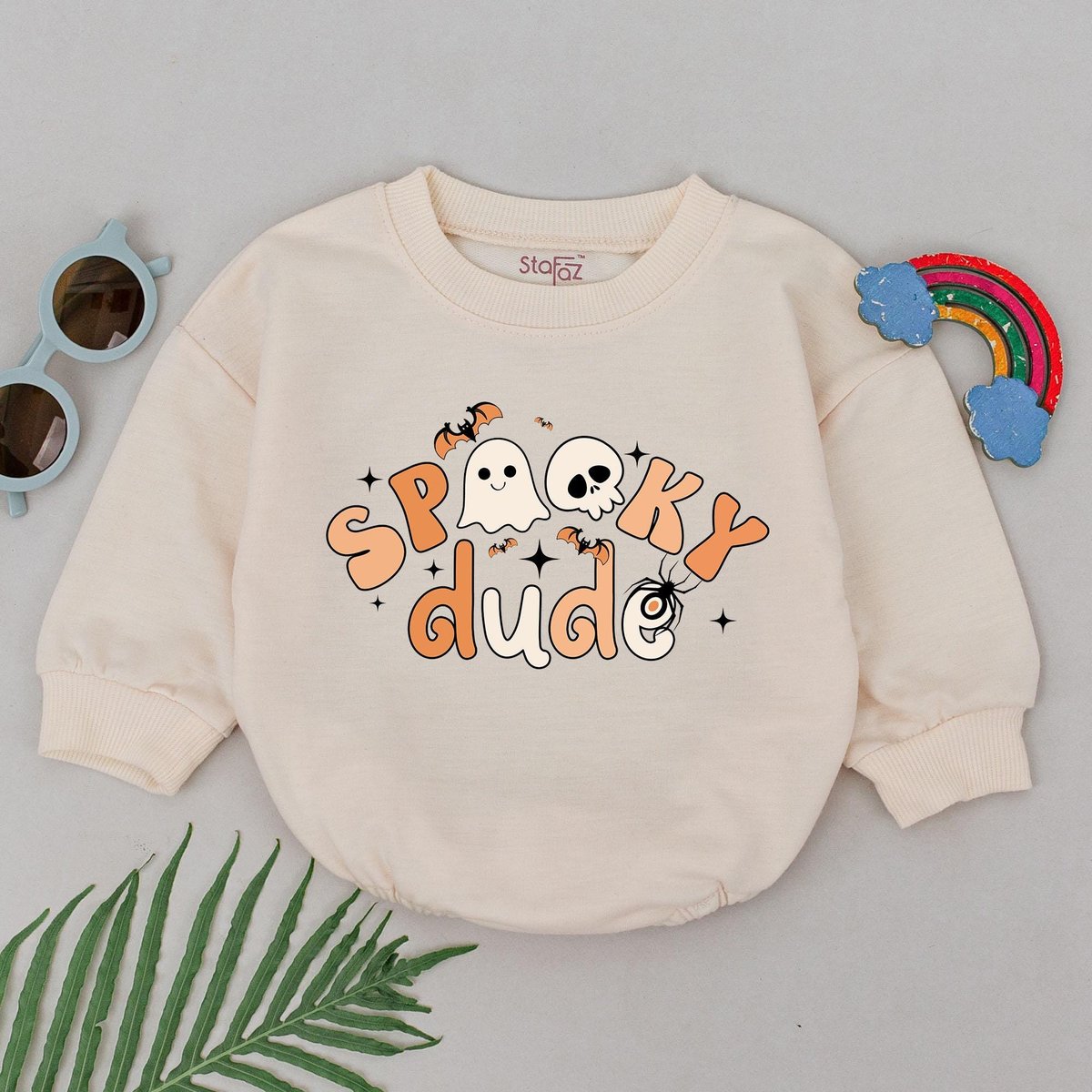 Spooky Dude Romper First Halloween Baby Romper Baby Shower Gift Baby Boo Boys Outfits Newborn for Bo