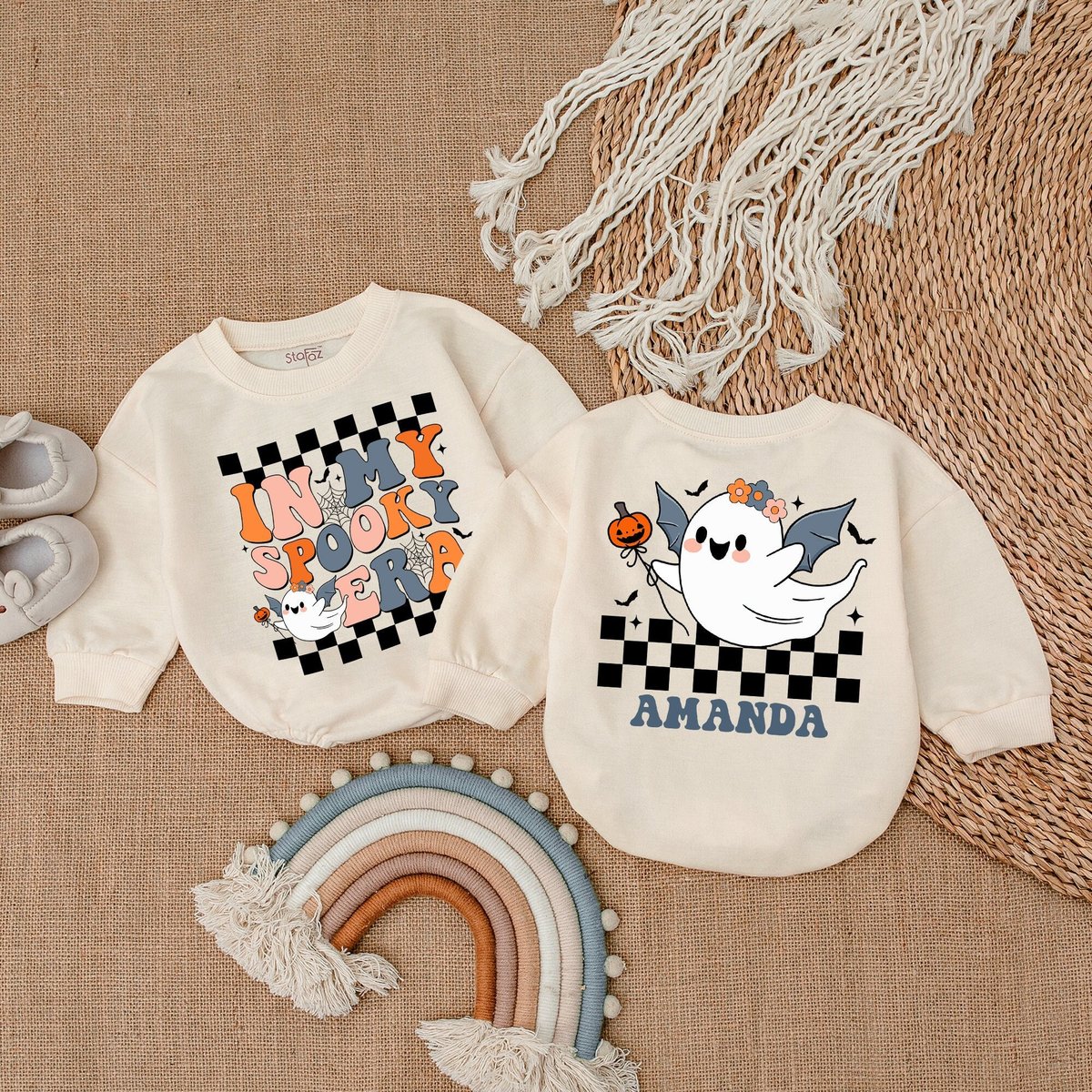 Spooky Era Baby Clothes Retro Ghost Bodysuit Cute Halloween Baby Romper Halloween Baby Clothes Hallo 178