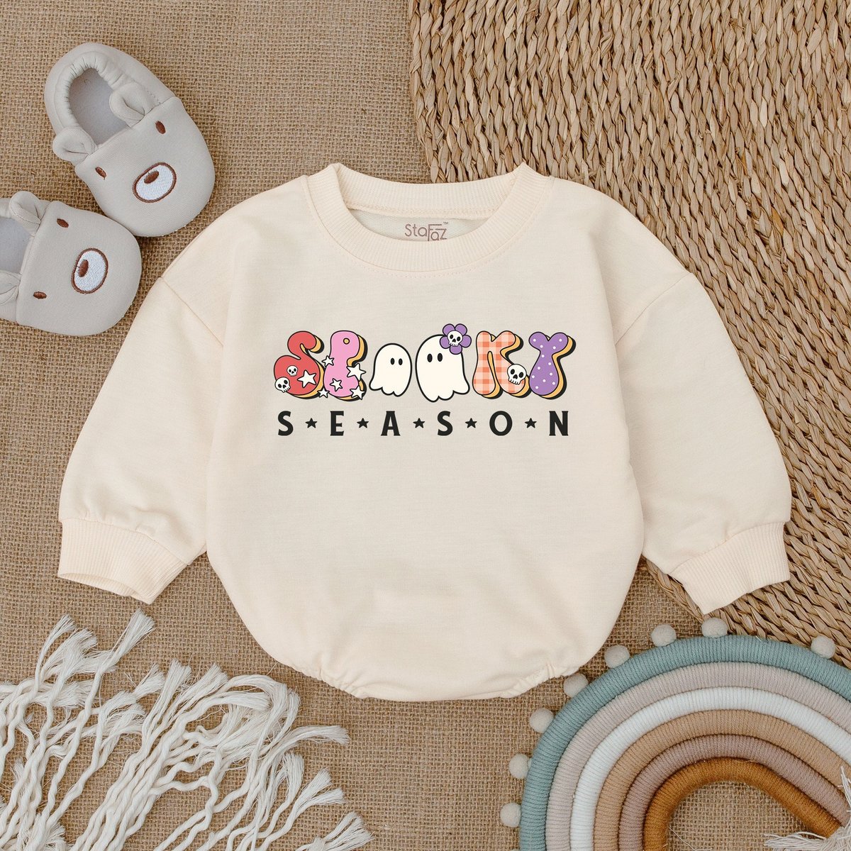 Spooky Season Baby Clothes Ghost Bodysuit Cute Halloween Baby Romper Halloween Baby Clothes Halloween