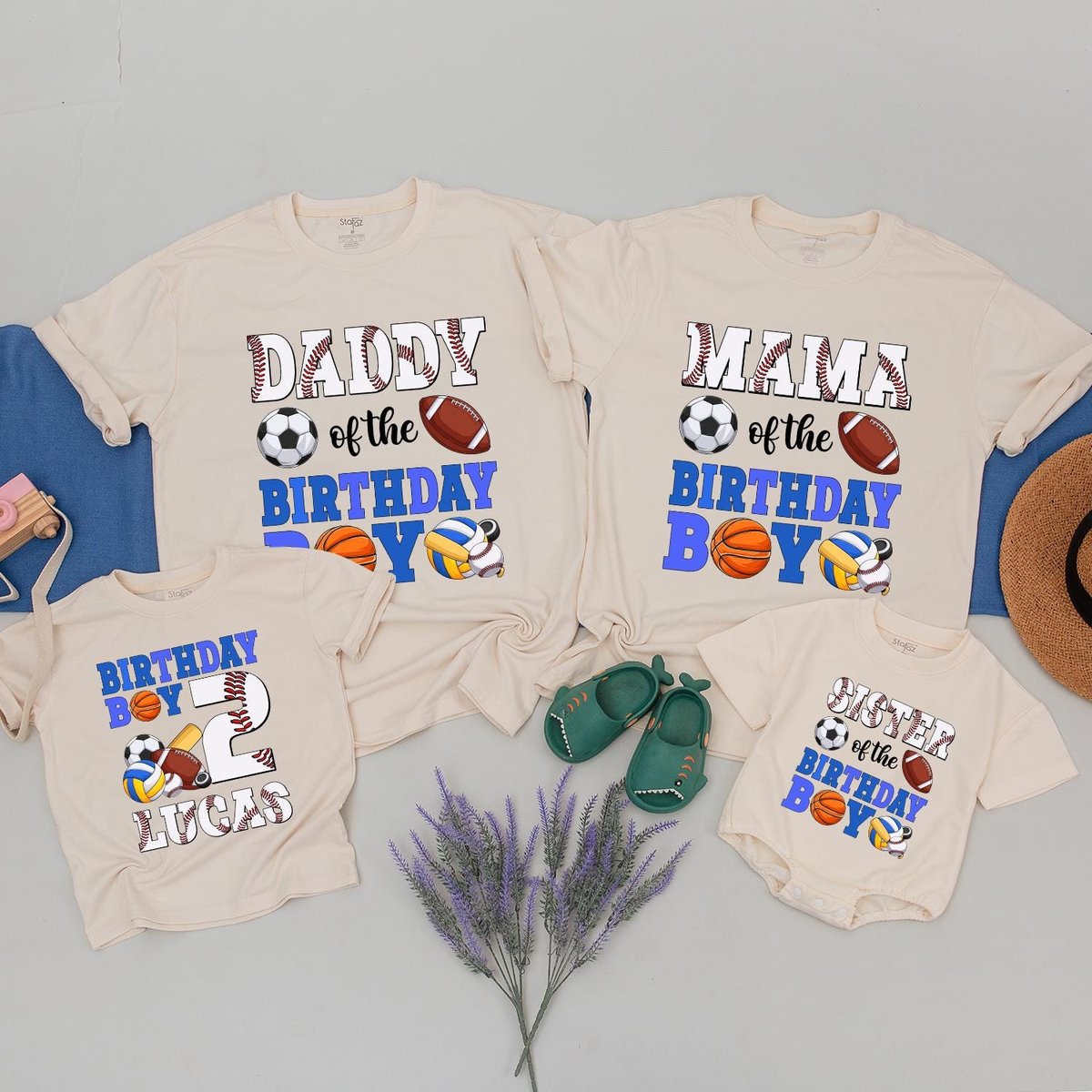 Sports Birthday Shirts Custom Matching Family Shirts Sports Party Birthday Shirts Sports Theme Birth 186