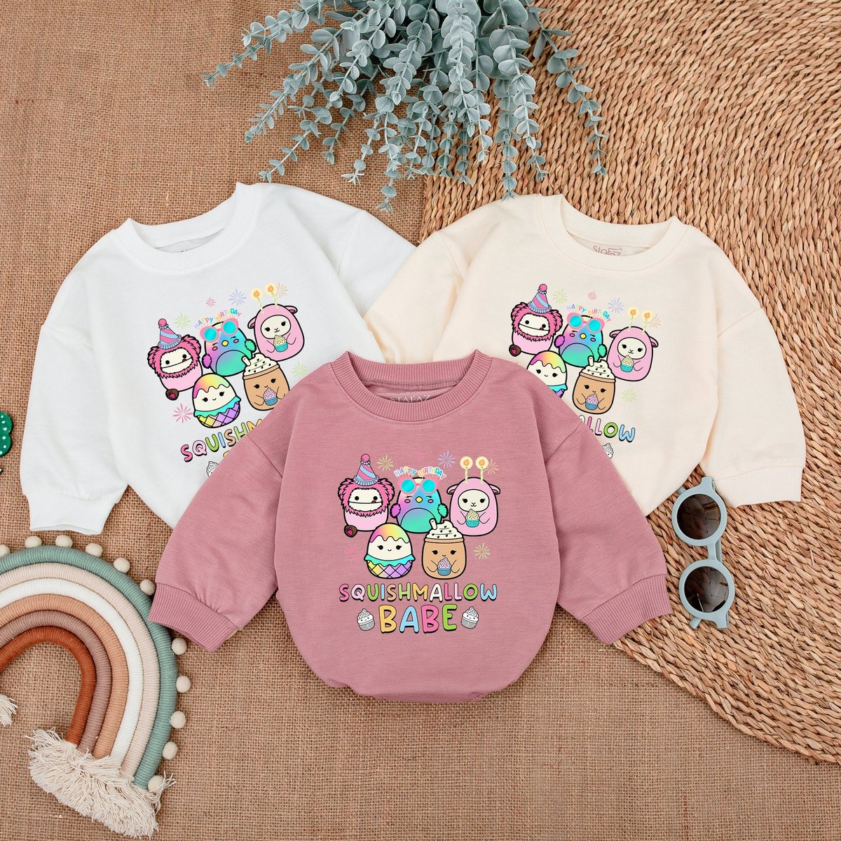 Squishmallow Birthday Girl Kids Youth Romper Sweater Squishmallow Toddler Sweater Squishmallow Ro