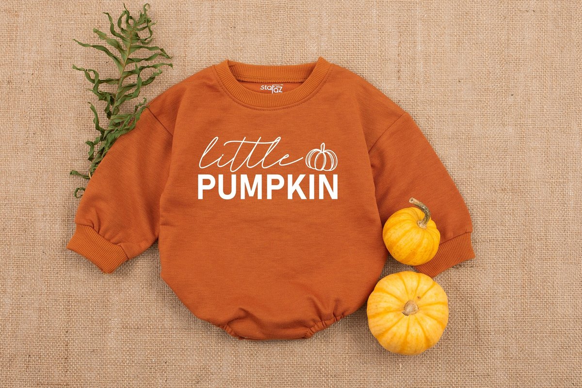 STAFAZ Little Pumpkin Baby Romper Baby Girl Outfit Baby Boy OutfitBaby Shower Gift Cute Fall Body