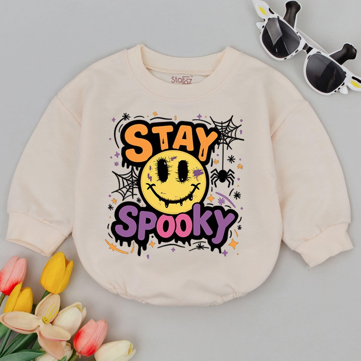 Stay Spooky Baby Romper 1st Halloween Baby Bodysuit Cute Fall Bodysuit Retro Halloween Gift Spooky B 178