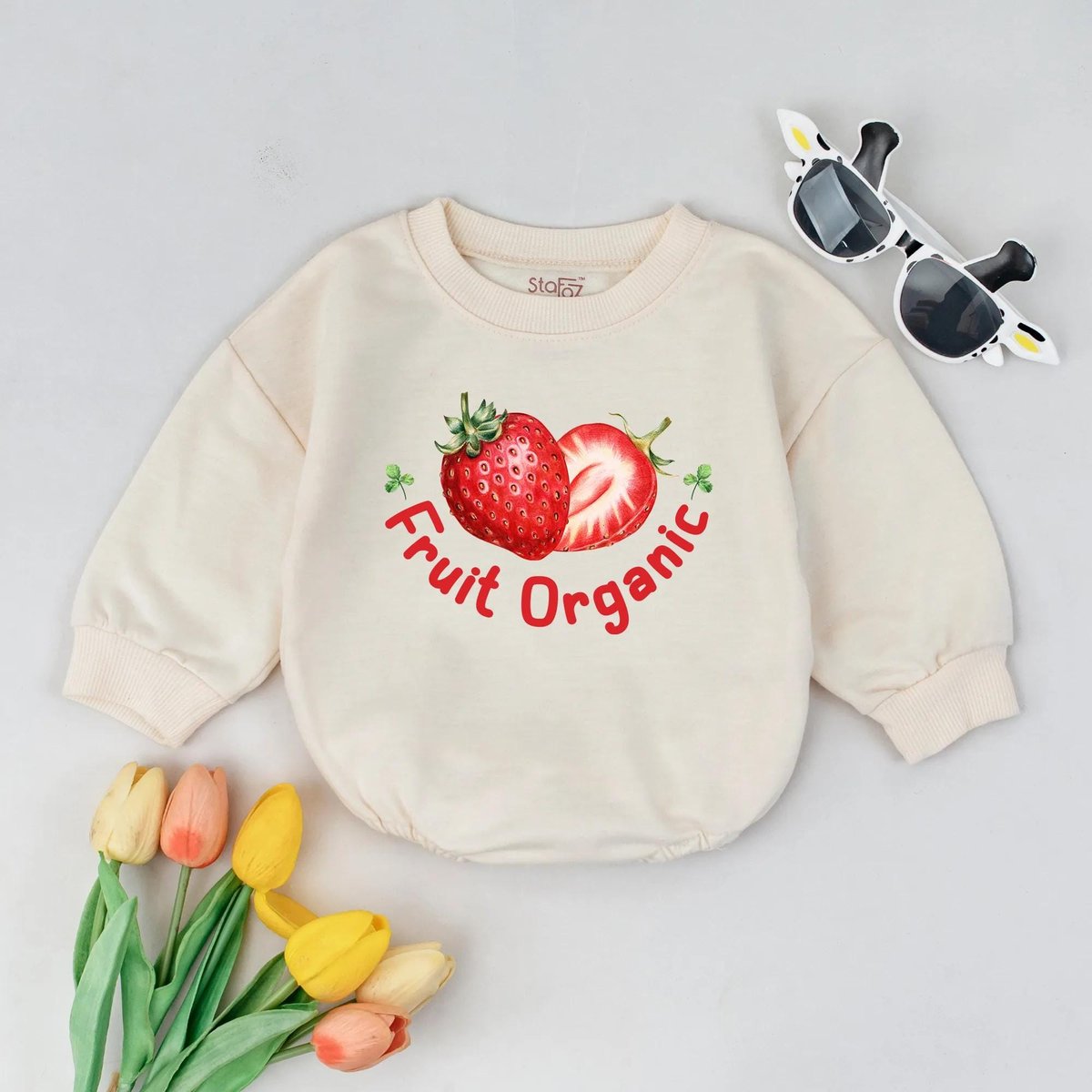 Strawberry Baby T shirt Bubble Romper Fruit Organic Summer Outfit Cute Toddler Clothes Aesthetic Bab 189