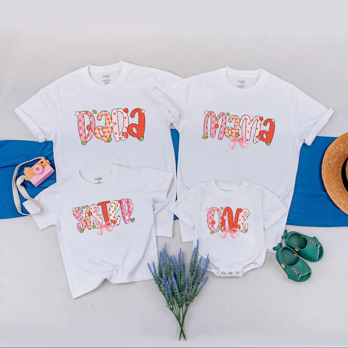 Strawberry Birthday Family Matching Shirts Berry First Birthday Girl Strawberry Party Tees Berry Swe 190