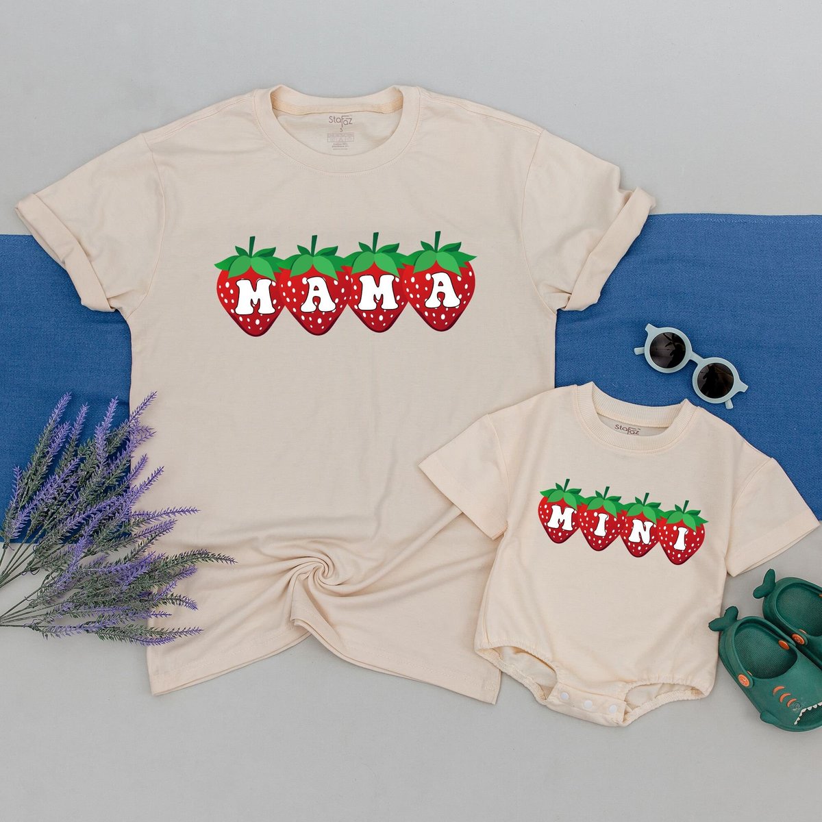 Strawberry Mama and Mini shirt Mama And Me Shirt Gift For Mom Mommy And Me Mama Mini Matching Shirt 168