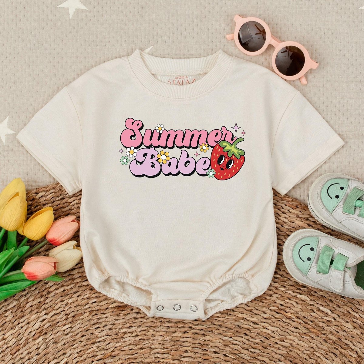 Summer Babe Bubble Romper Summer Beach Baby Girl Bubble Romper Baby Girl Outfit Hawaiian Vacation Ba
