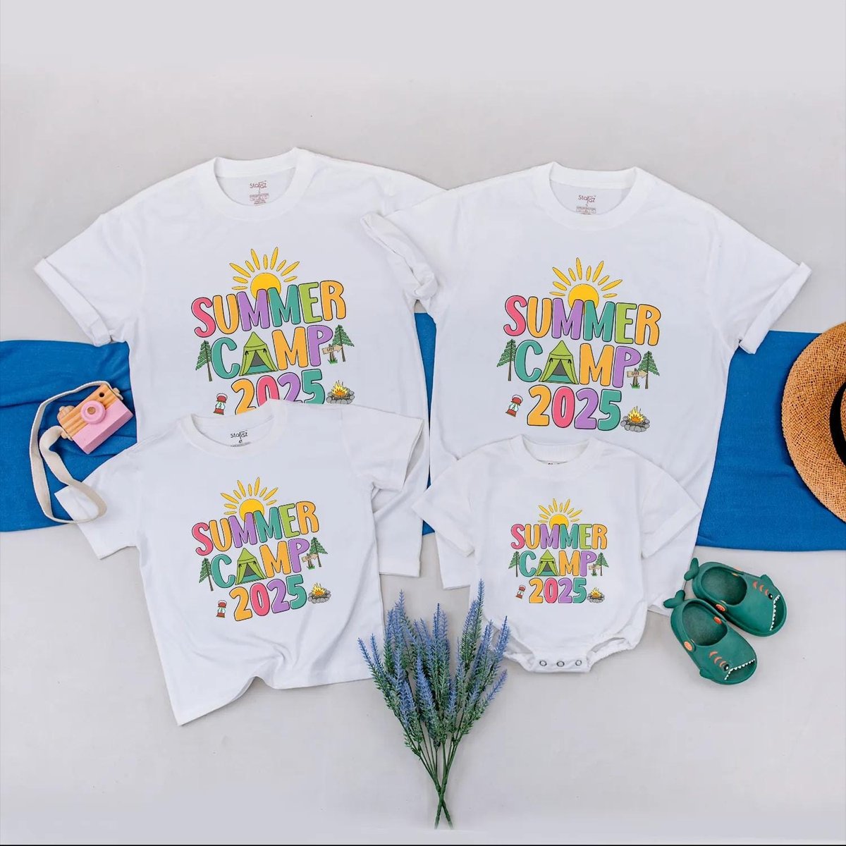 Summer Camp 2025 Shirt Family Camping Outfit Summer Vacation Tee Camp Group T Shirt Gifts for Camper 432