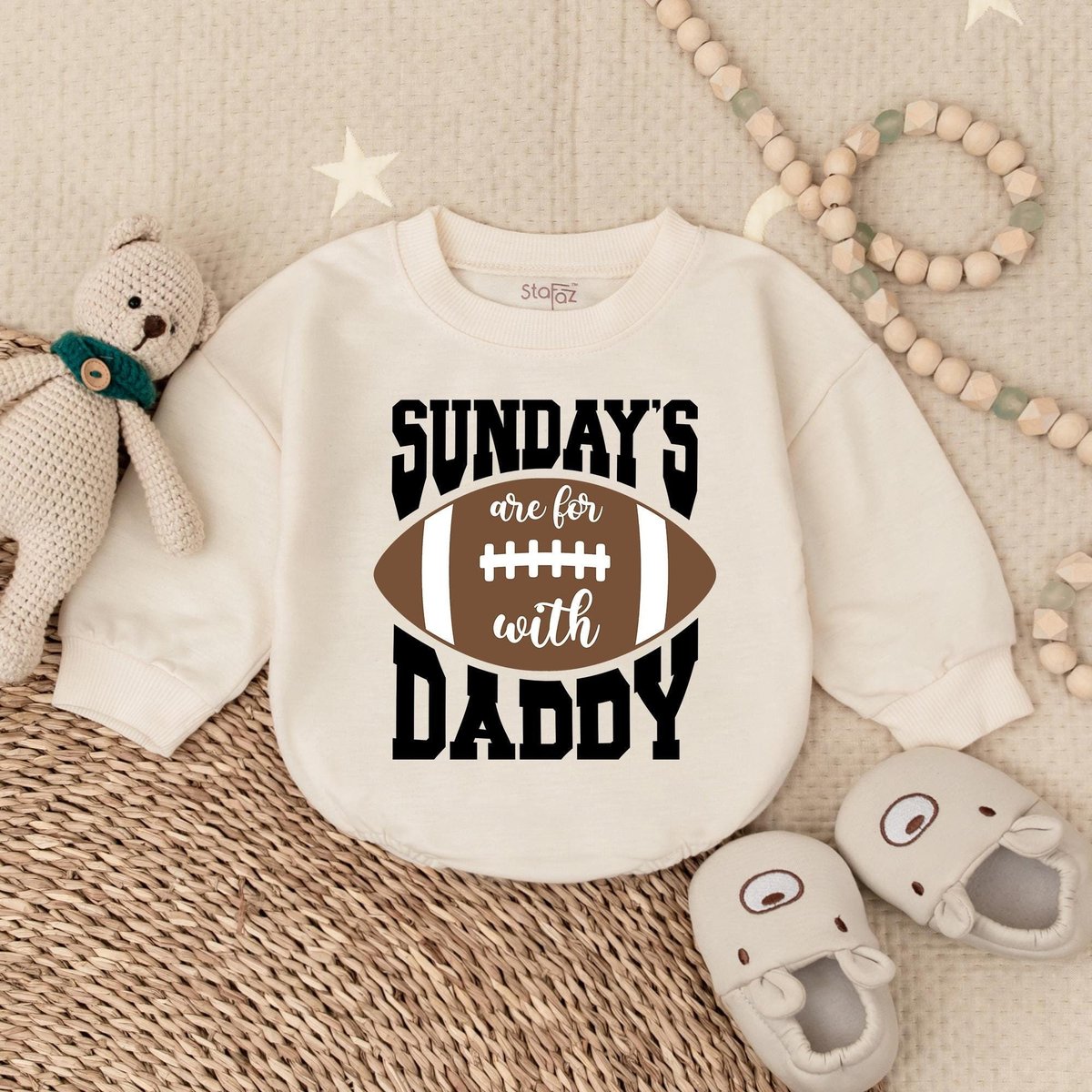 Sunday's are for Football with Daddy Baby Bubble Romper  Baby Boy Clothes  Football With Daddy Ba